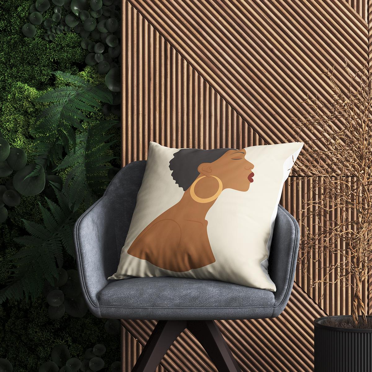 Evdek African Kırlent Kılıf Ds4