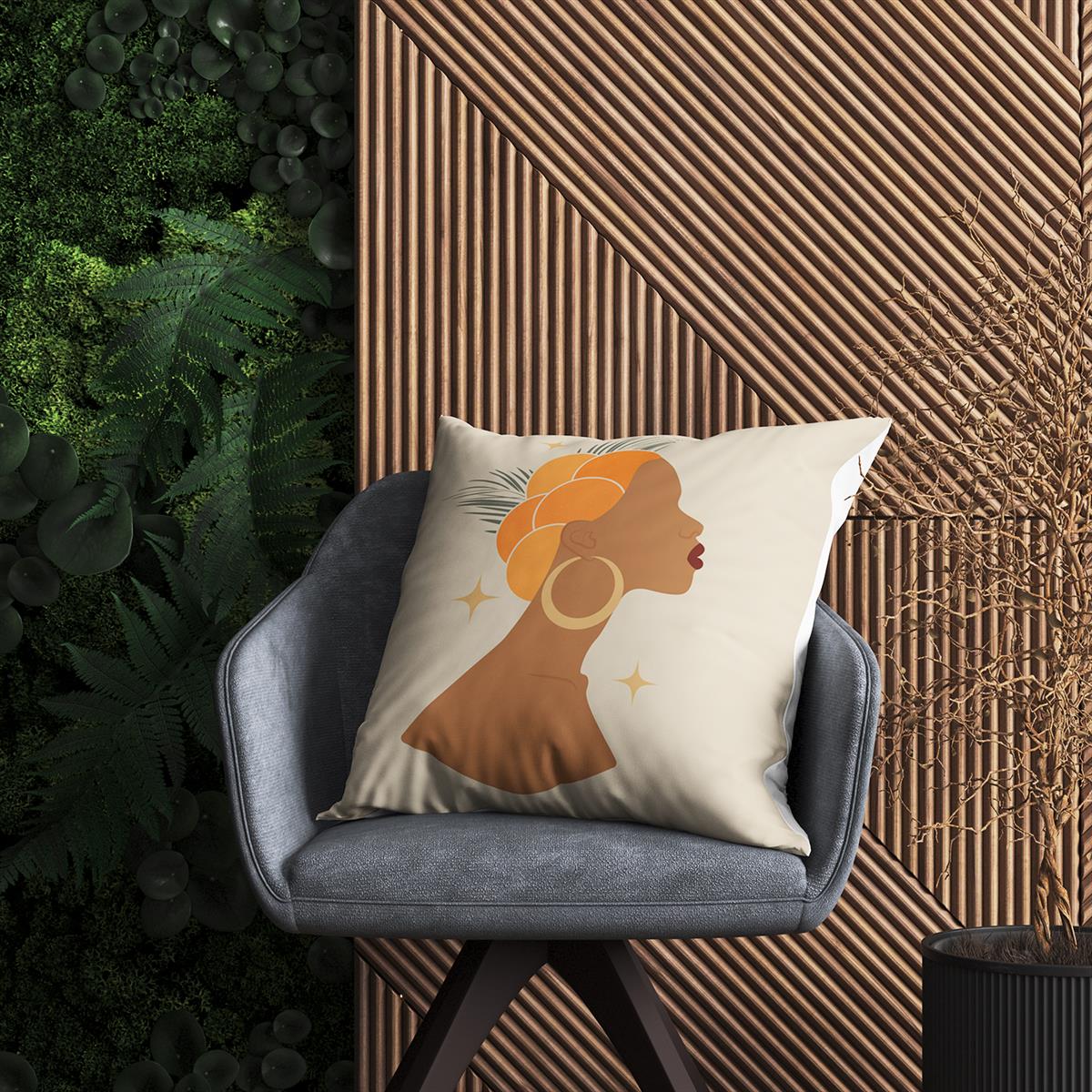 Evdek African Kırlent Kılıf Ds6