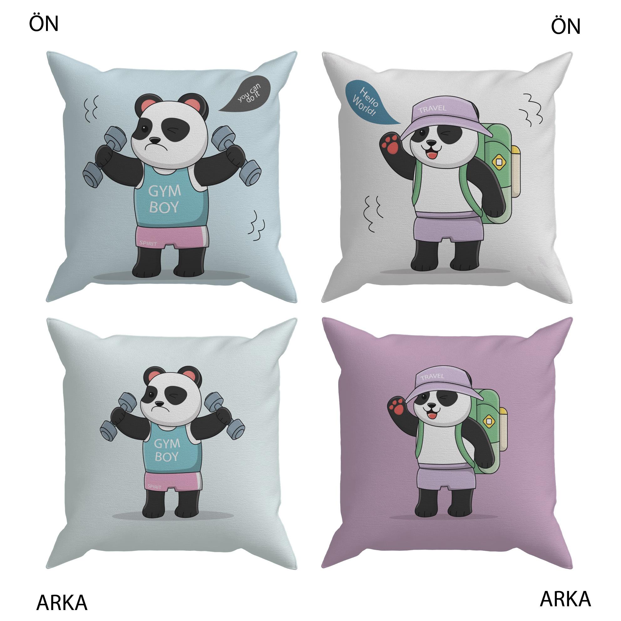 Evdek Bebek Çocuk Odası Yastıklı Kırlent Kılıf 2'li Ds20 30x30 Cm