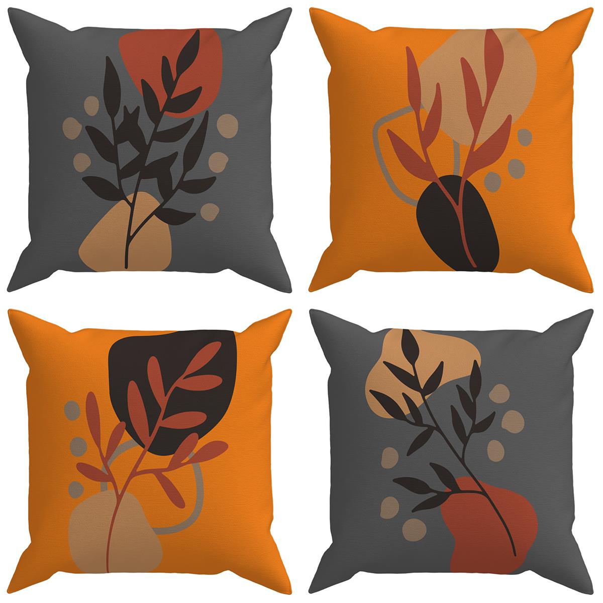 Evdek Botanical 4'lü Kırlent Kılıf Ds22 45x45 Cm