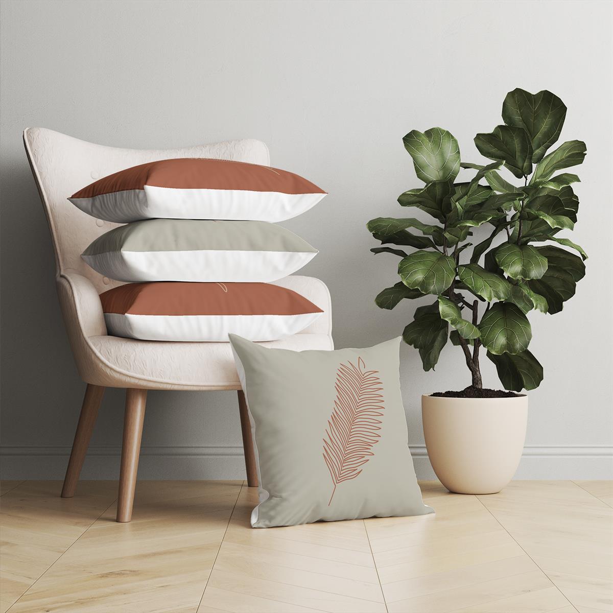 Evdek Botanical 4'lü Kırlent Kılıf Ds26 45x45 Cm