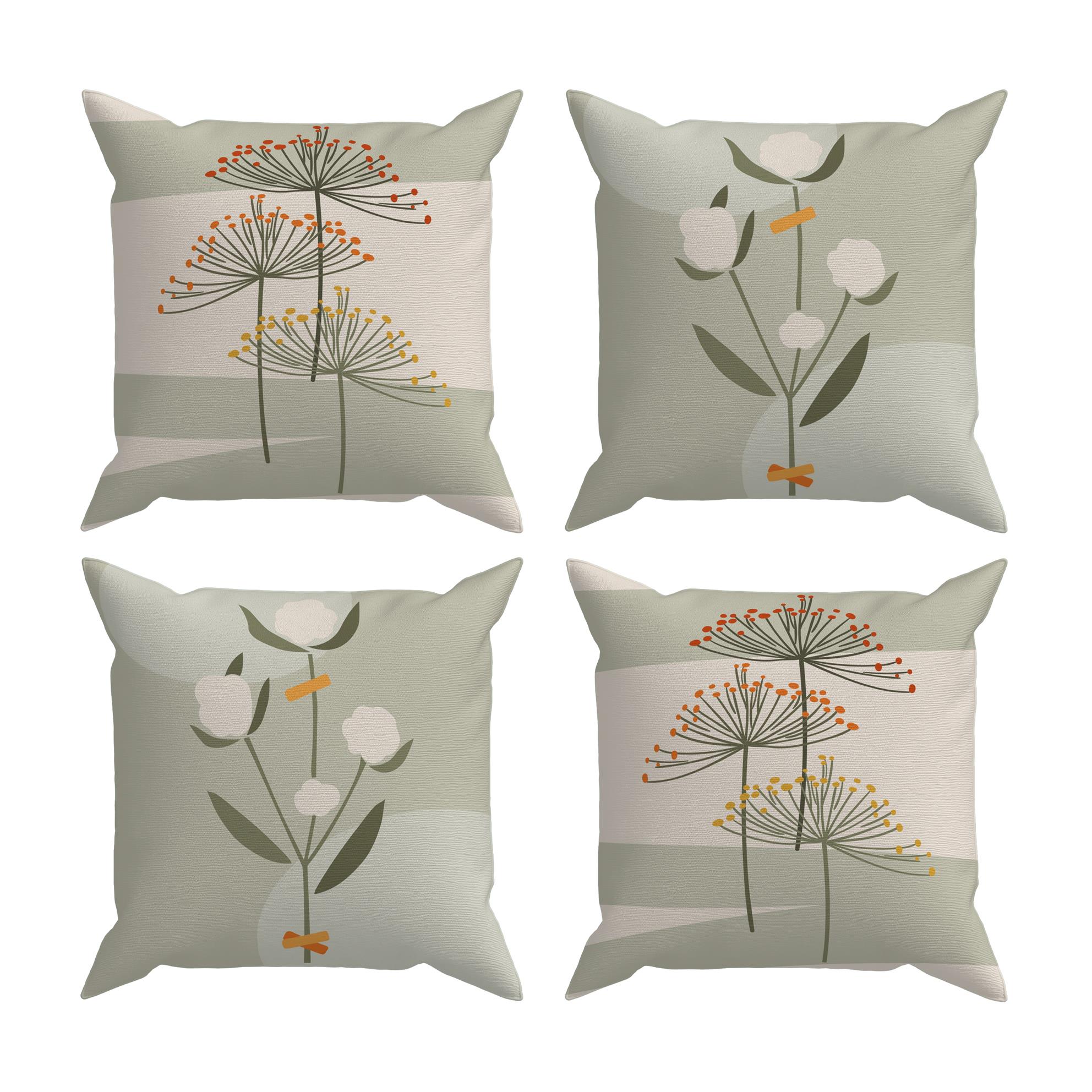 Evdek Botanical 4'lü Kırlent Kılıf Ds48