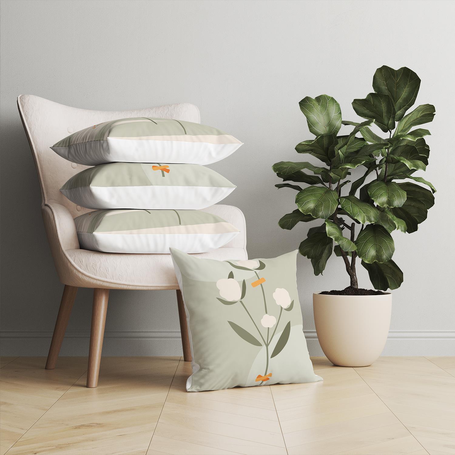 Evdek Botanical 4'lü Kırlent Kılıf Ds48