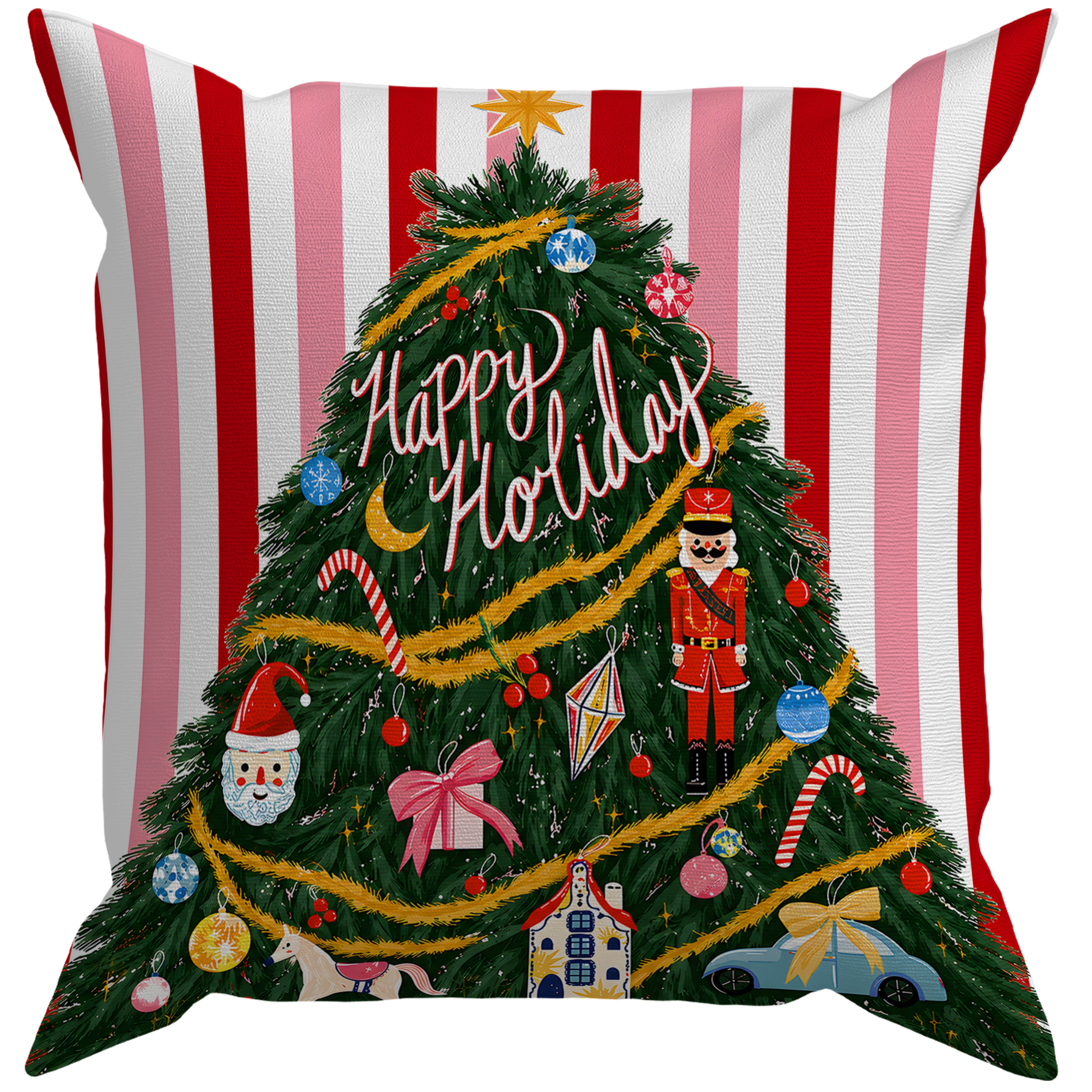 Evdek Christmas Çift Tarafı Baskılı Kırlent Kılıfı 6ECHD13 - 7065509