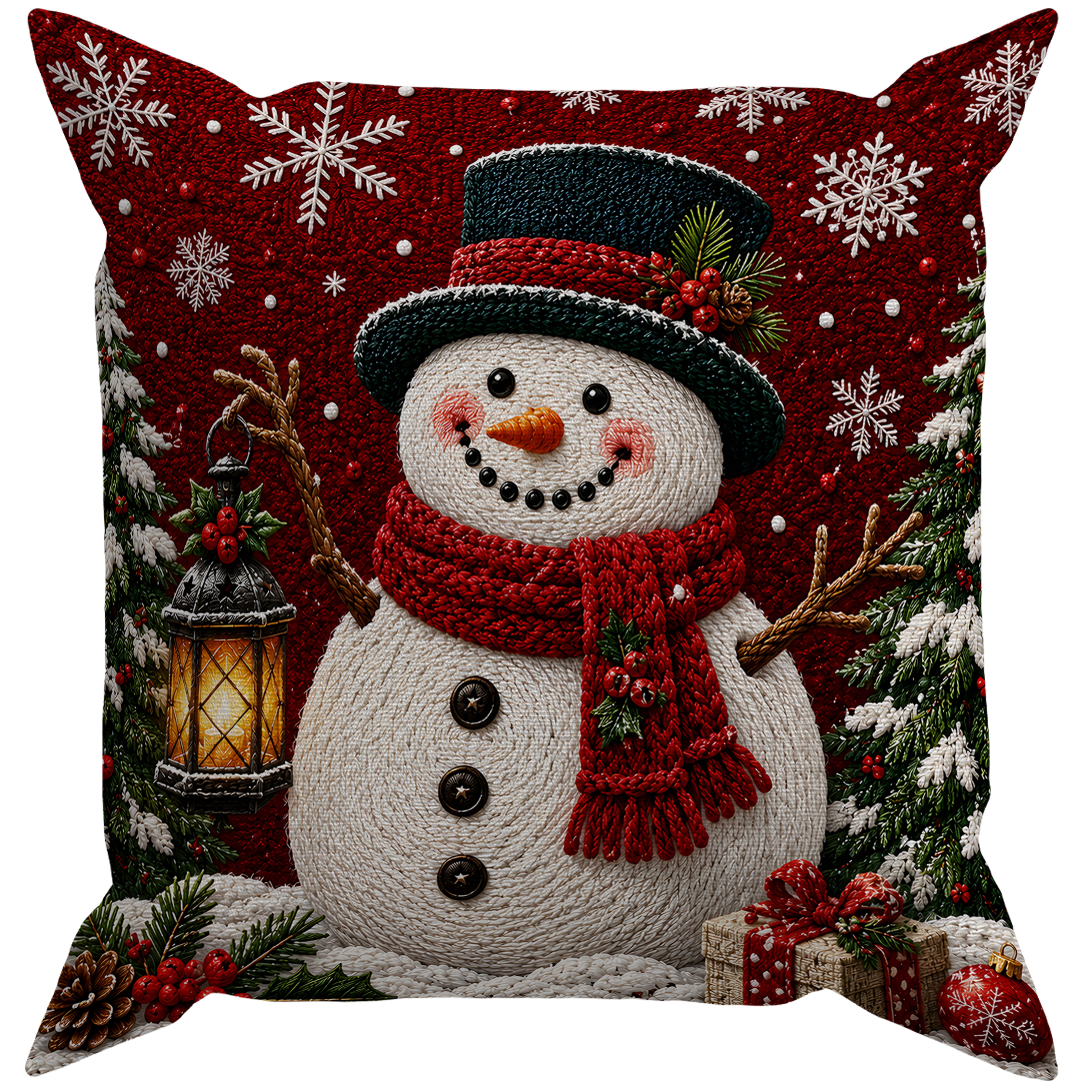 Evdek Christmas Çift Tarafı Baskılı Kırlent Kılıfı 6ECHD5 - 7065424