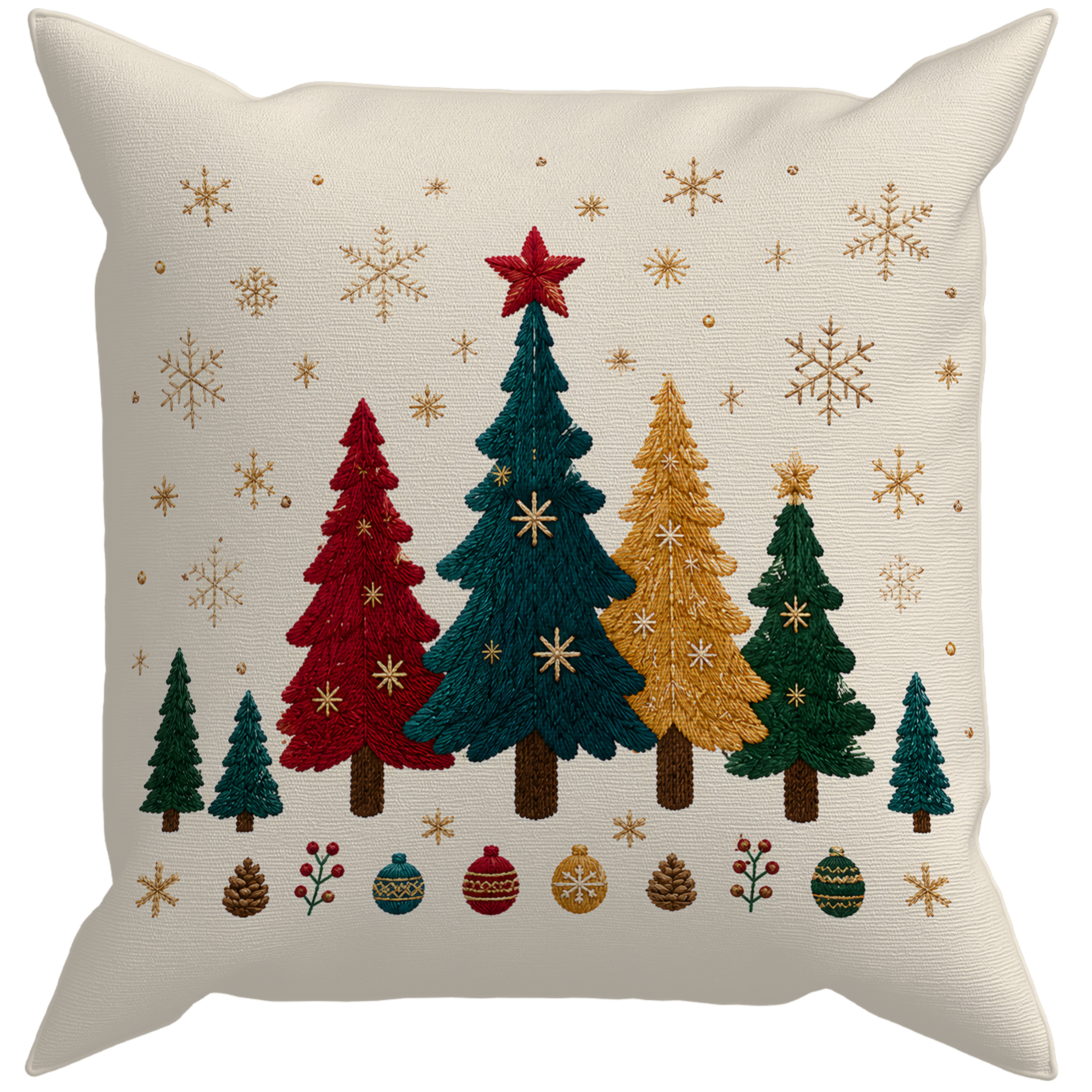 Evdek Christmas Çift Tarafı Baskılı Kırlent Kılıfı 6ECHD14 - 7065516
