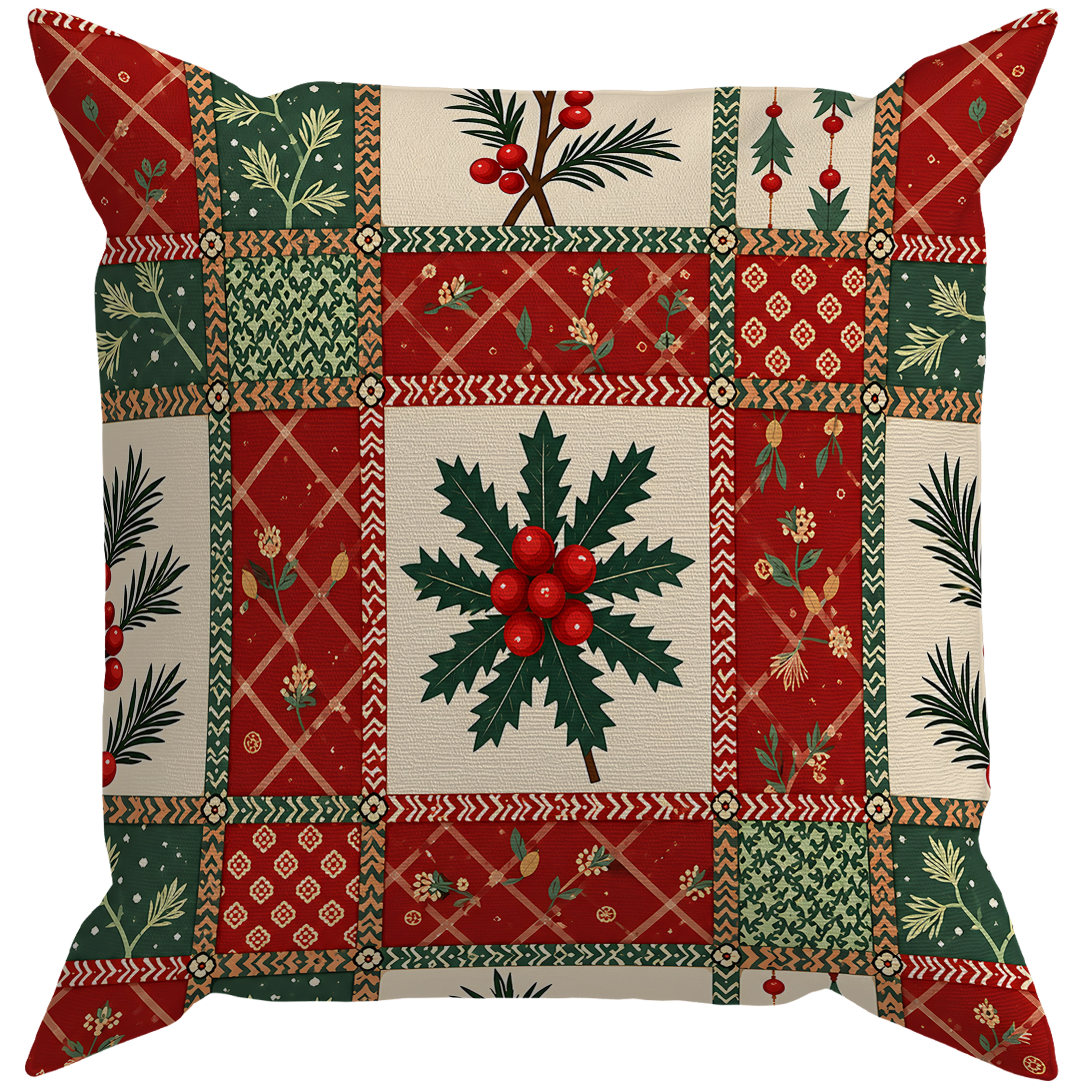 Evdek Christmas Çift Tarafı Baskılı Kırlent Kılıfı 6ECHD16 - 7065530