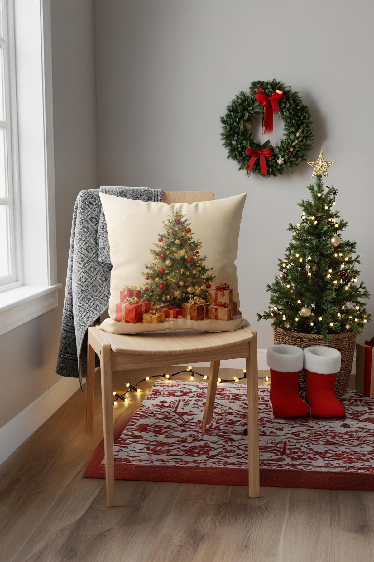 Evdek Christmas Kırlent Kılıfı Ds28