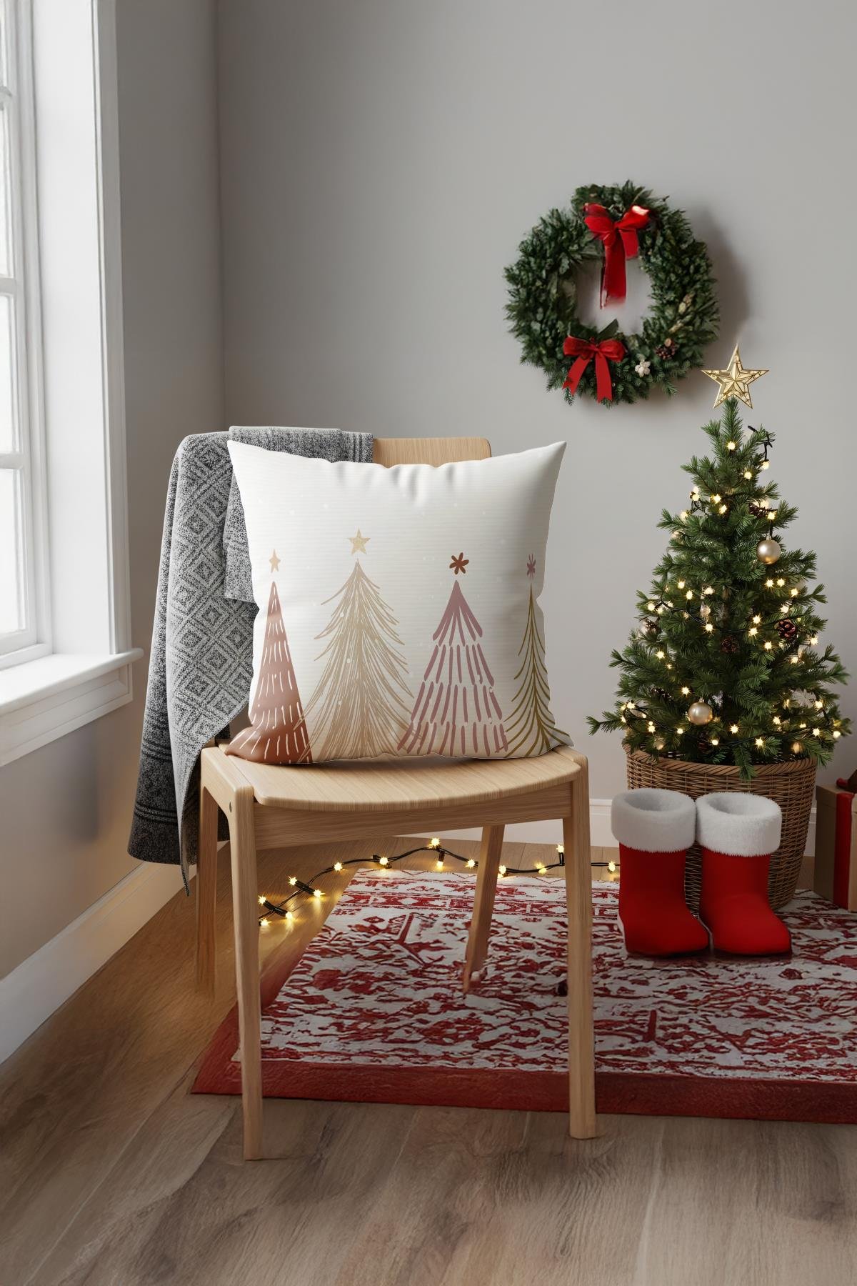 Evdek Christmas Kırlent Kılıfı Ds34