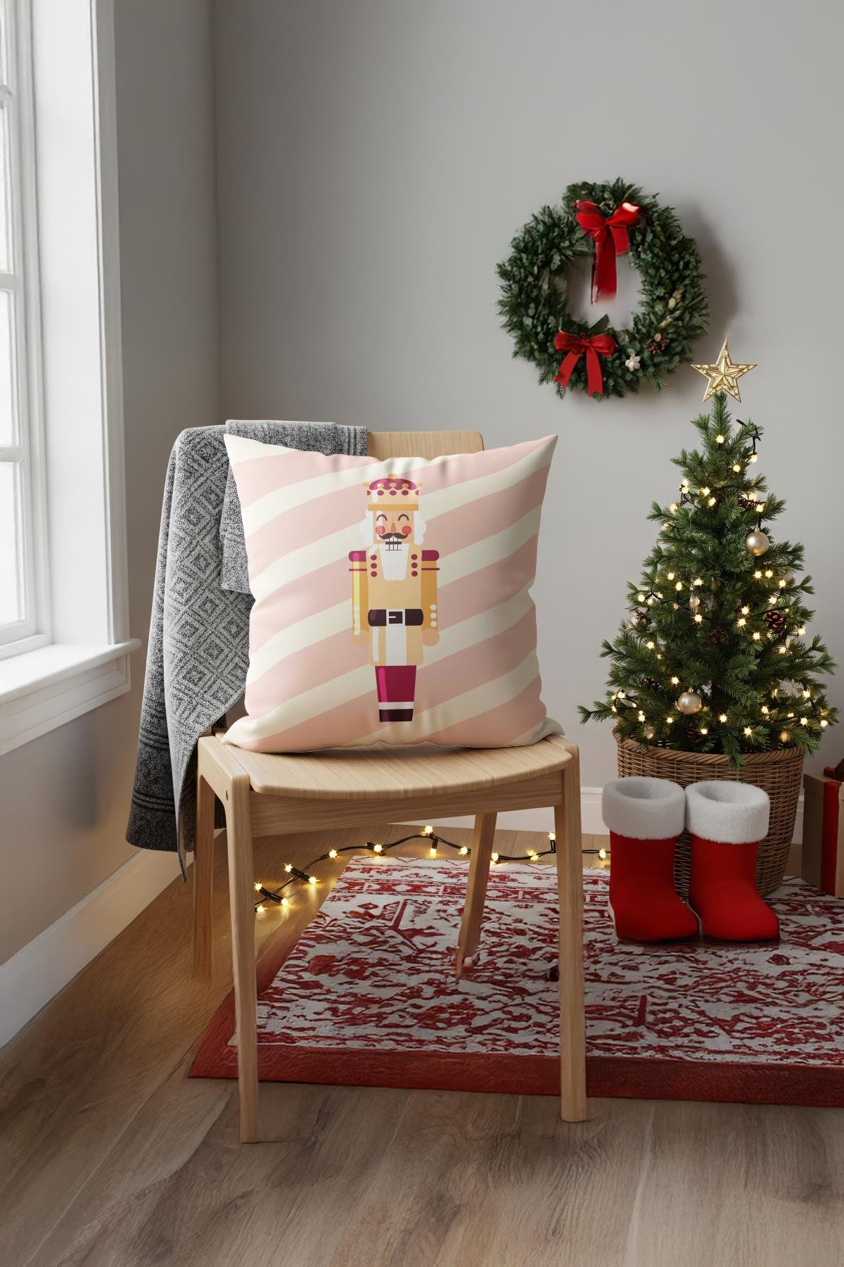 Evdek Christmas Kırlent Kılıfı Ds39