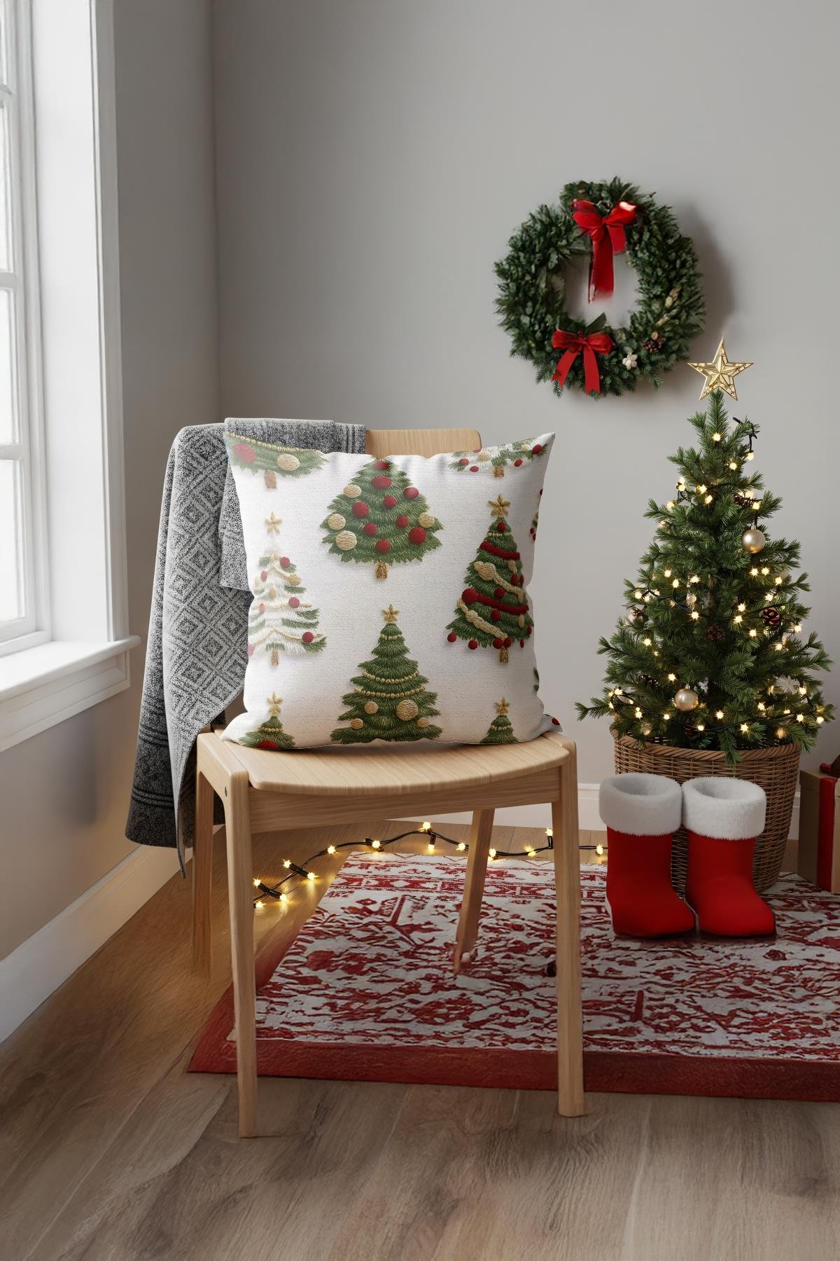 Evdek Christmas Kırlent Kılıfı Ds43