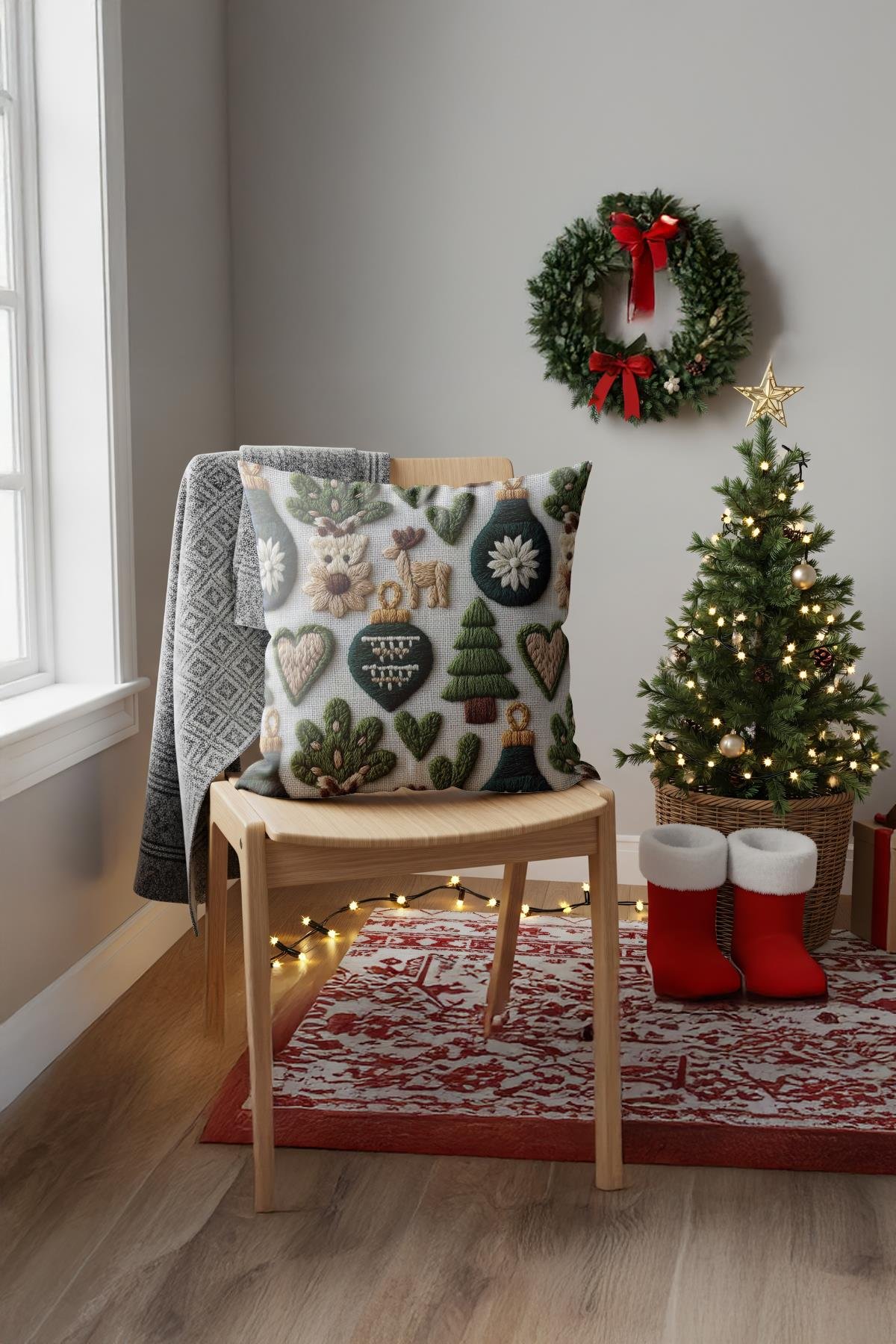 Evdek Christmas Kırlent Kılıfı Ds44