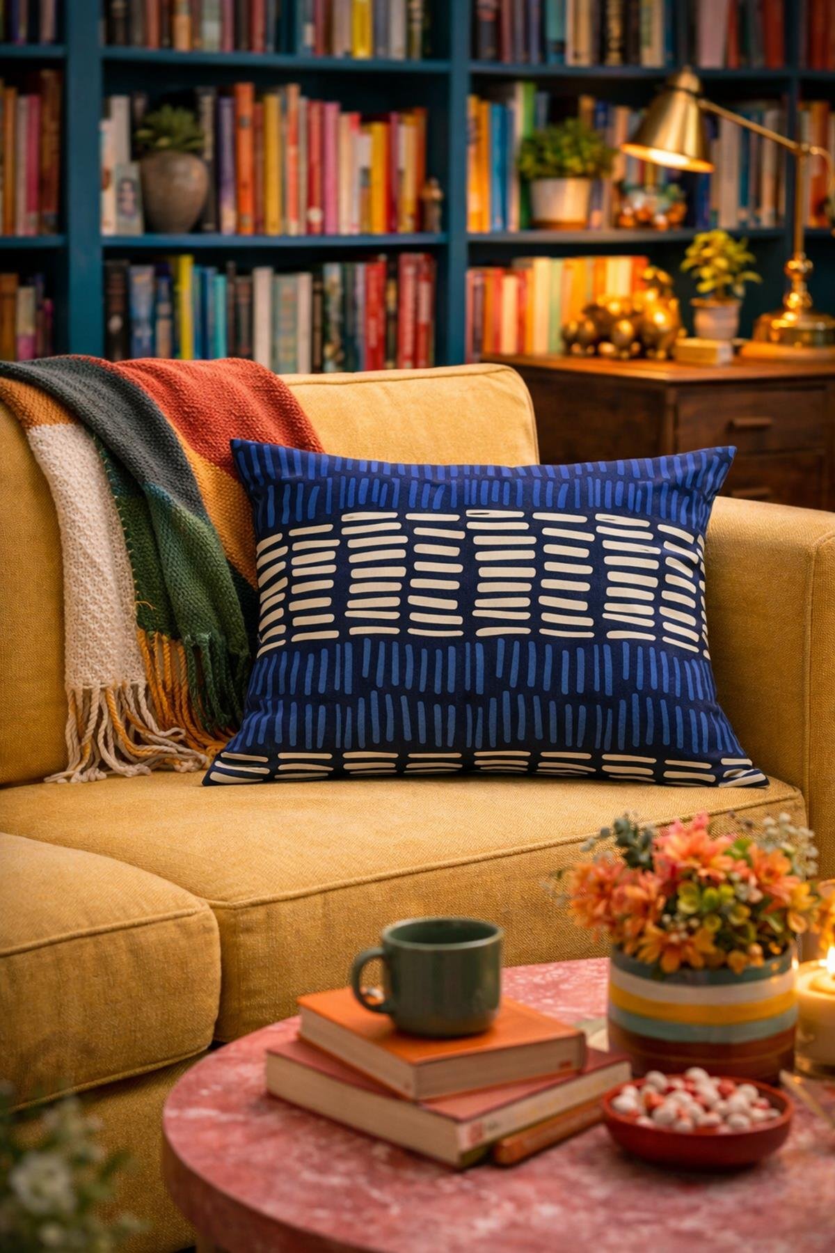 Evdek Çift Tarafı Baskılı Kırlent Kılıfı 6EBD44