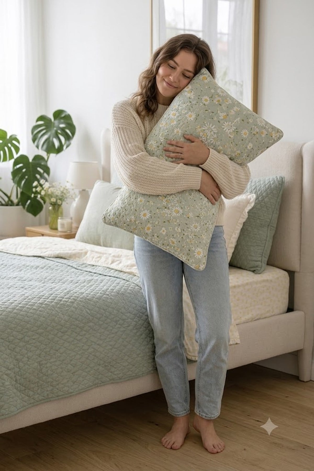 Evdek Dekoratif Kapitone Yastık Kılıfı 50x70 Cm 6ETD3 - 7063482