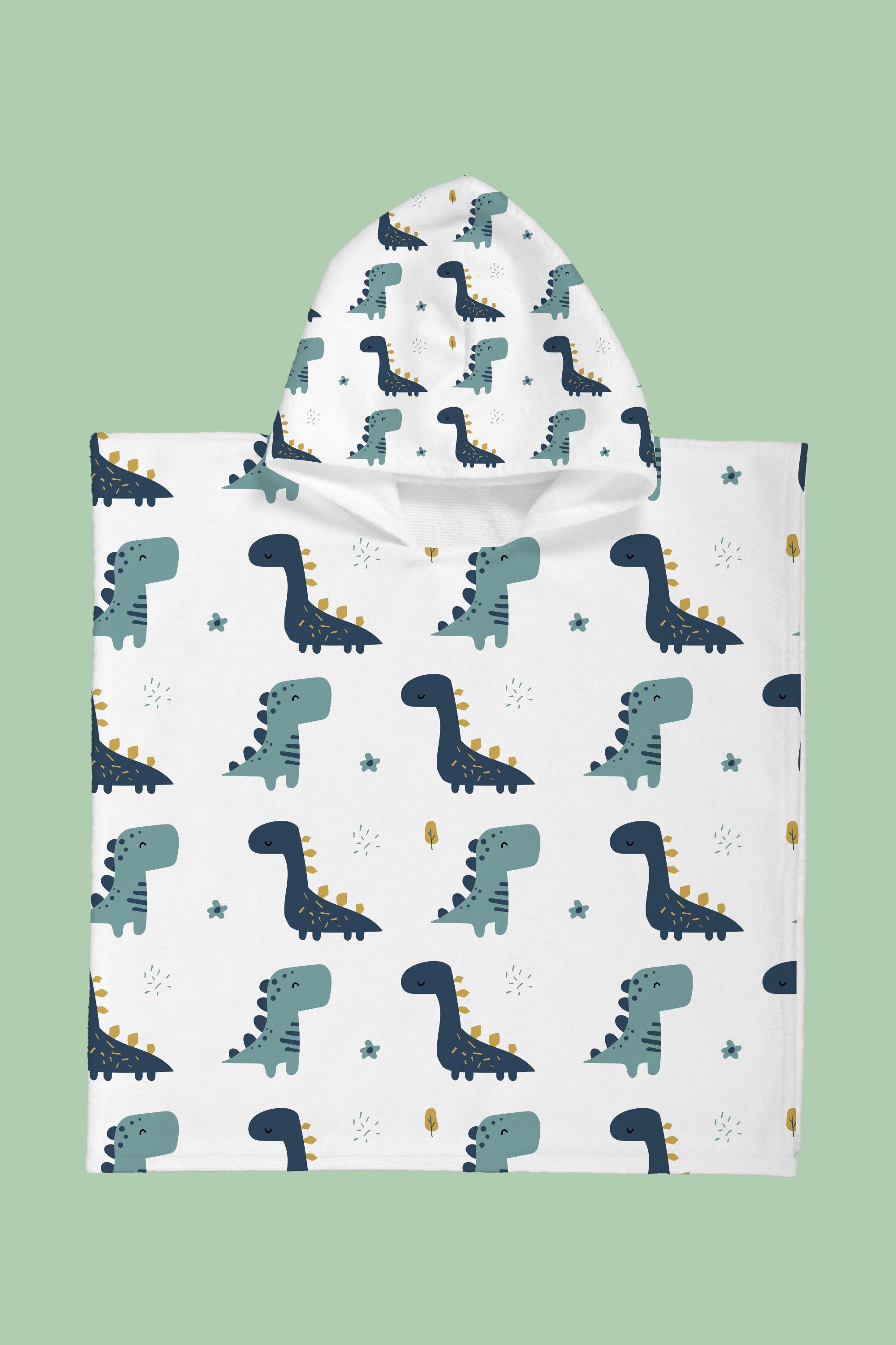 Evdek Dino Çocuk Panço Plaj Havlusu