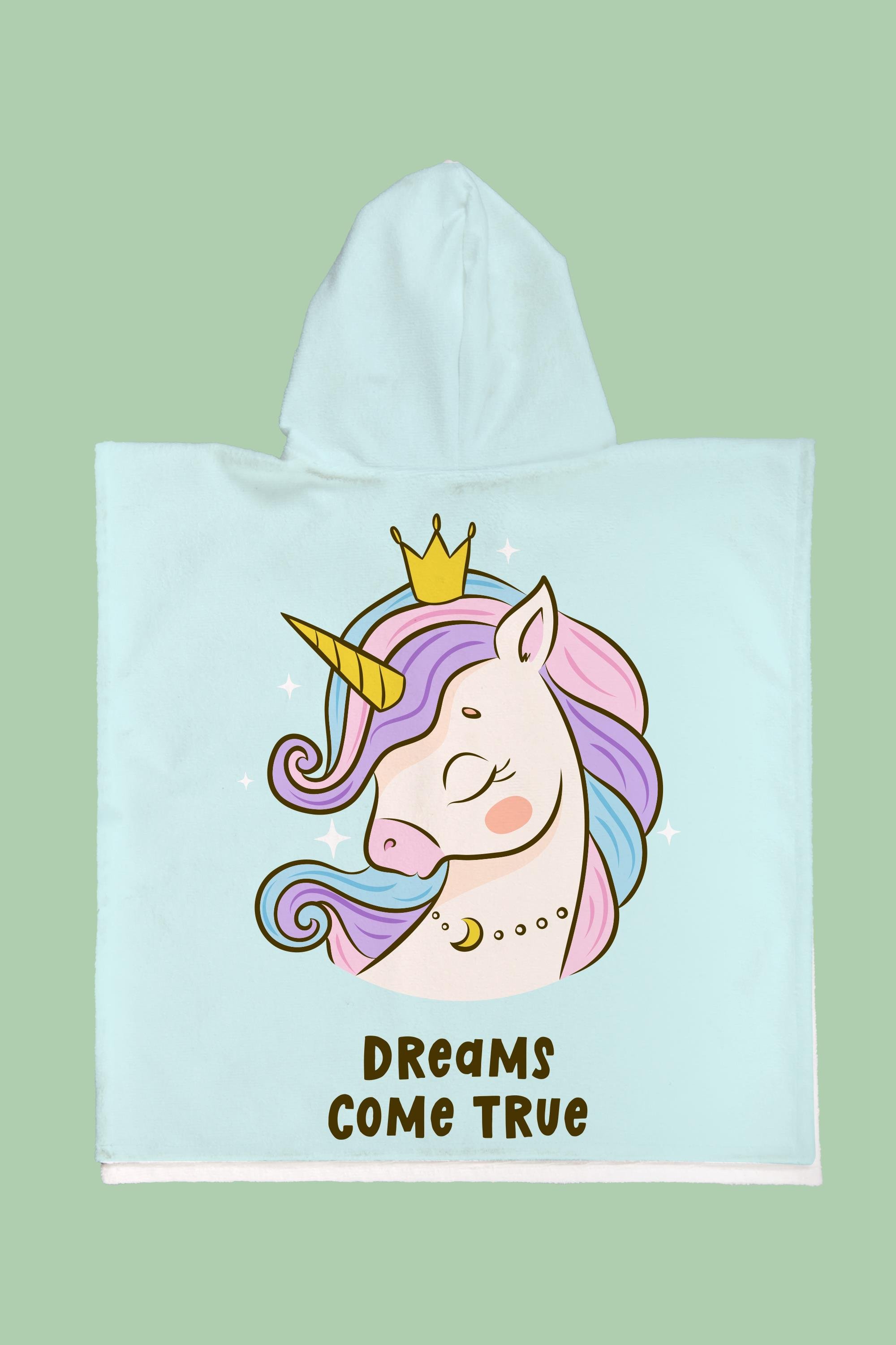 Evdek Dream Unicorn Çocuk Panço Plaj Havlusu