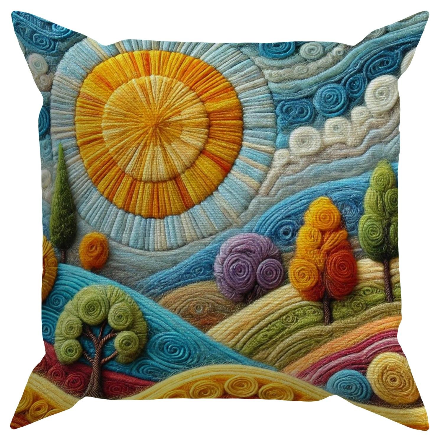 Evdek Embroidery Ds35 Dijital Baskılı Kırlent Kılıfı