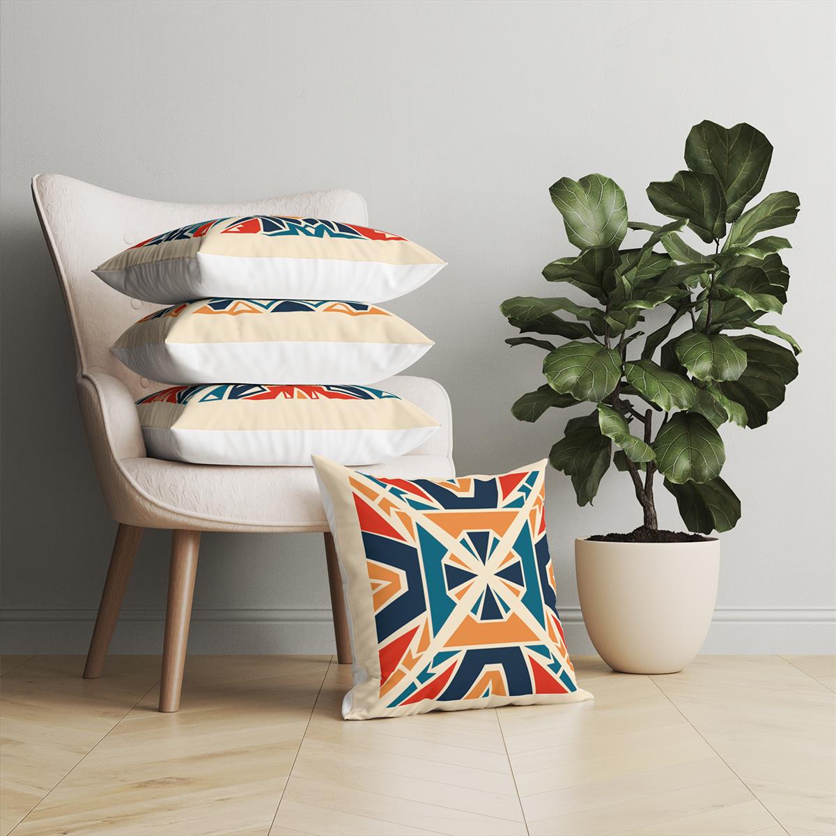 Evdek Ethnic 4'lü Kırlent Kılıf Ds1