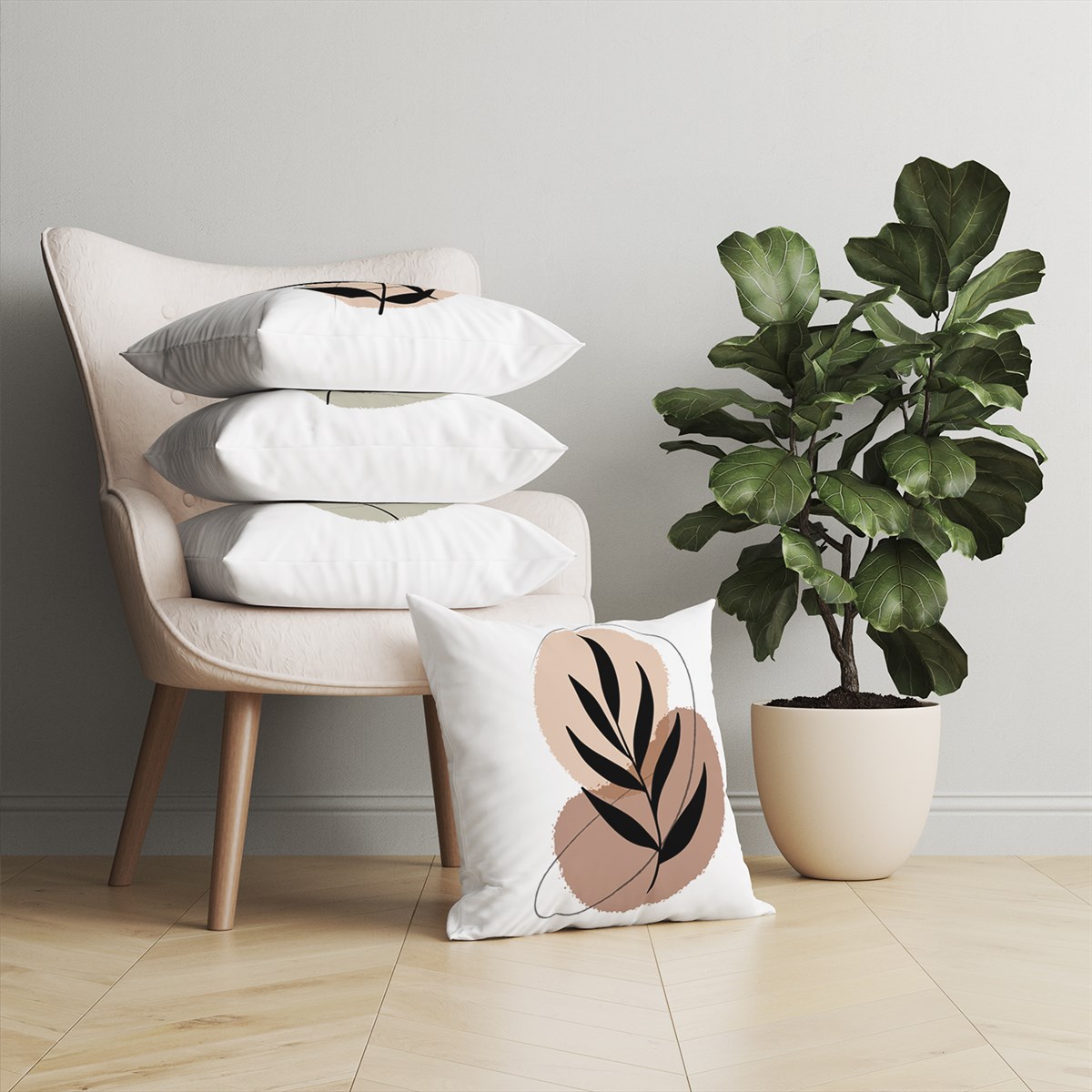 Evdek Exotic 4'lü Kırlent Kılıf Ds12 45x45 Cm