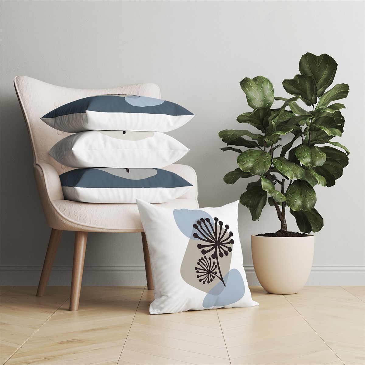 Evdek Exotic 4'lü Kırlent Kılıf Ds24 45x45 Cm