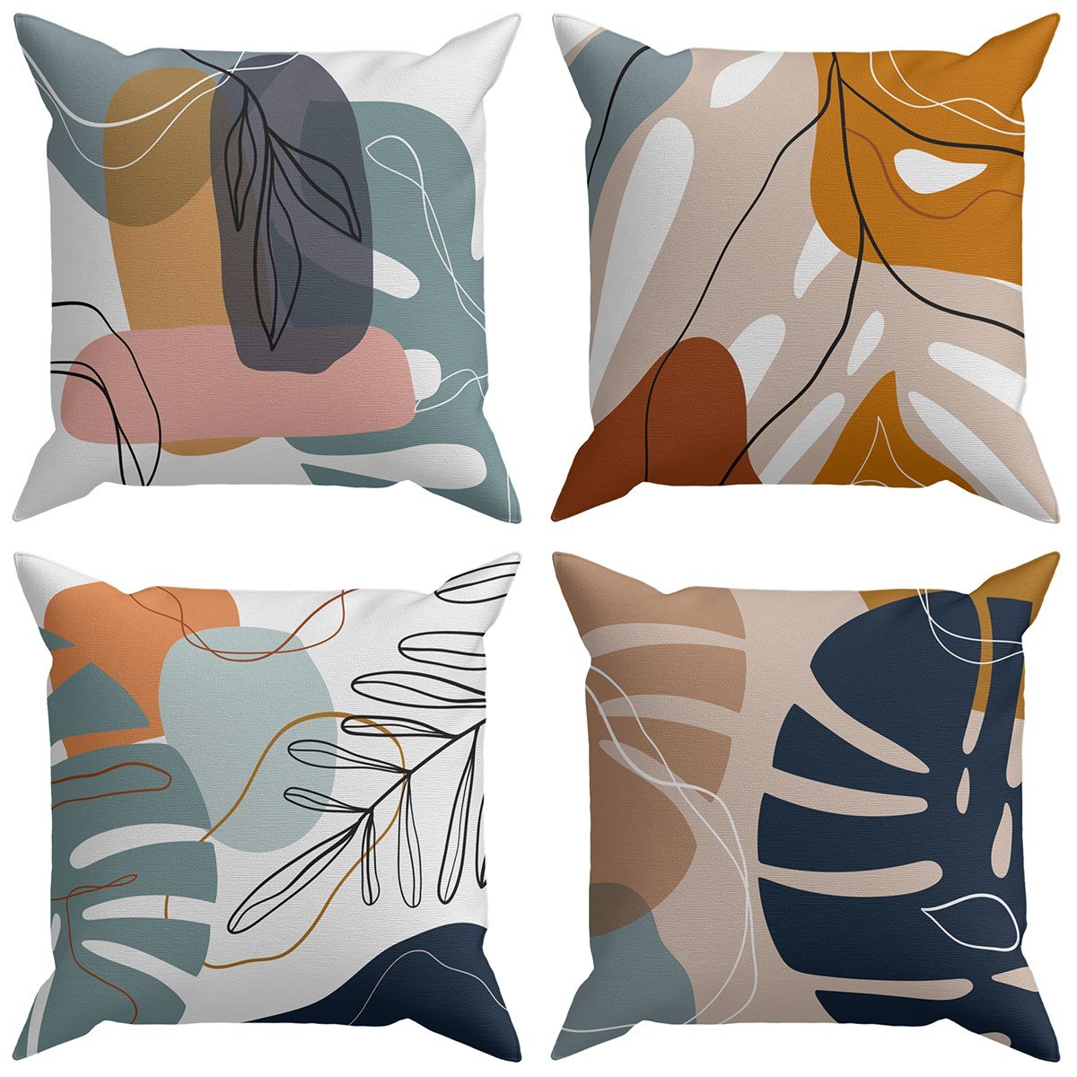 Evdek Exotic 4'lü Kırlent Kılıf Ds4 45x45 Cm