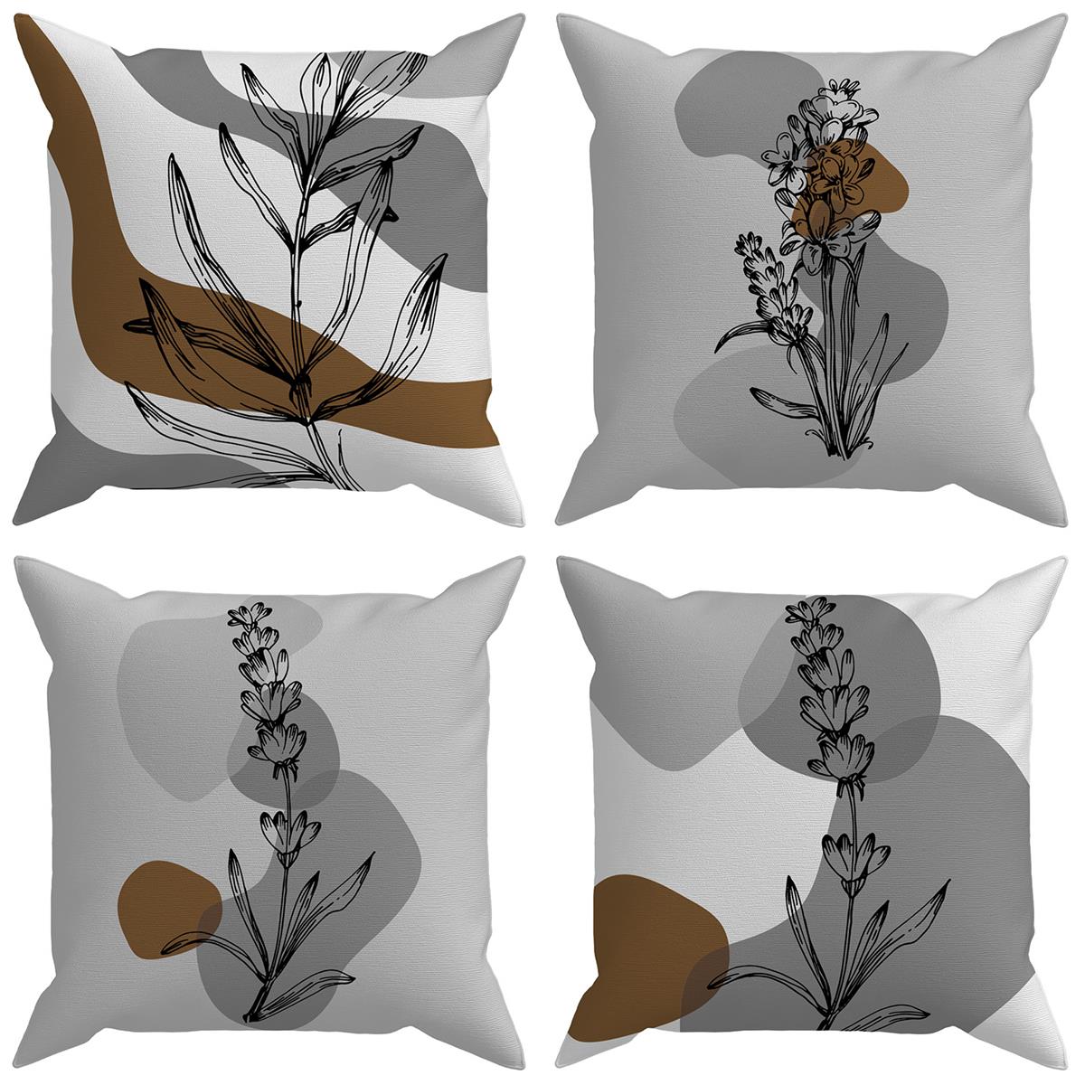 Evdek Exotic 4'lü Kırlent Kılıf Ds64 45x45 Cm