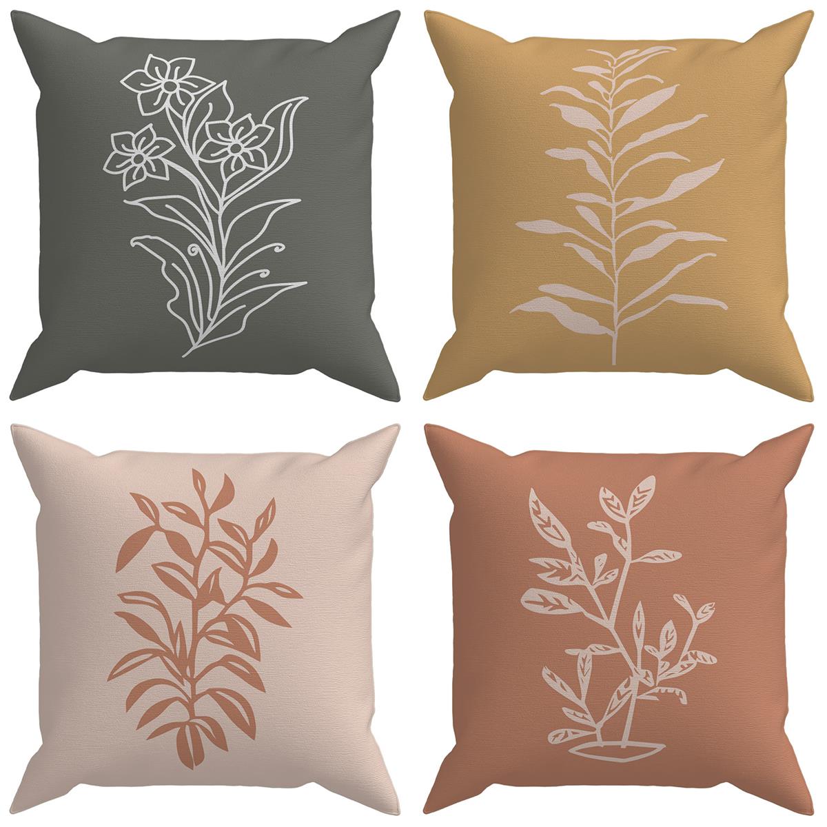 Evdek Exotic 4'lü Kırlent Kılıf Ds80