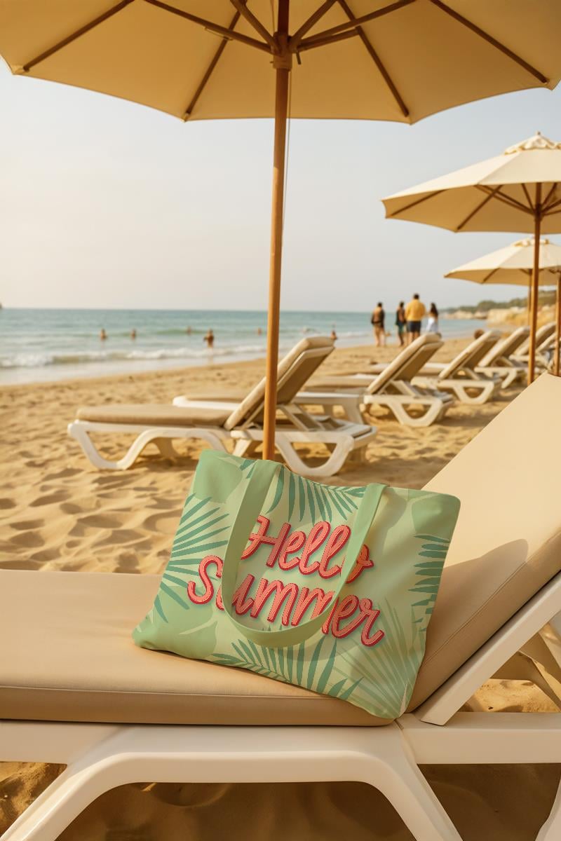 Evdek Exotic Plaj Havlulu Plaj Çantası 35x40 Cm