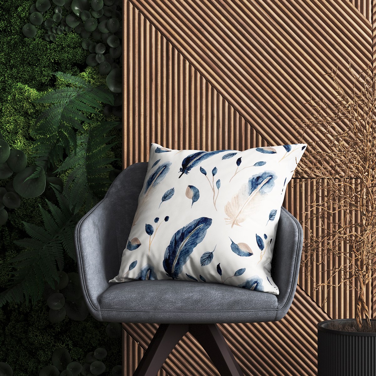 Evdek Feather Kırlent Kılıf Ds5 45x45 Cm