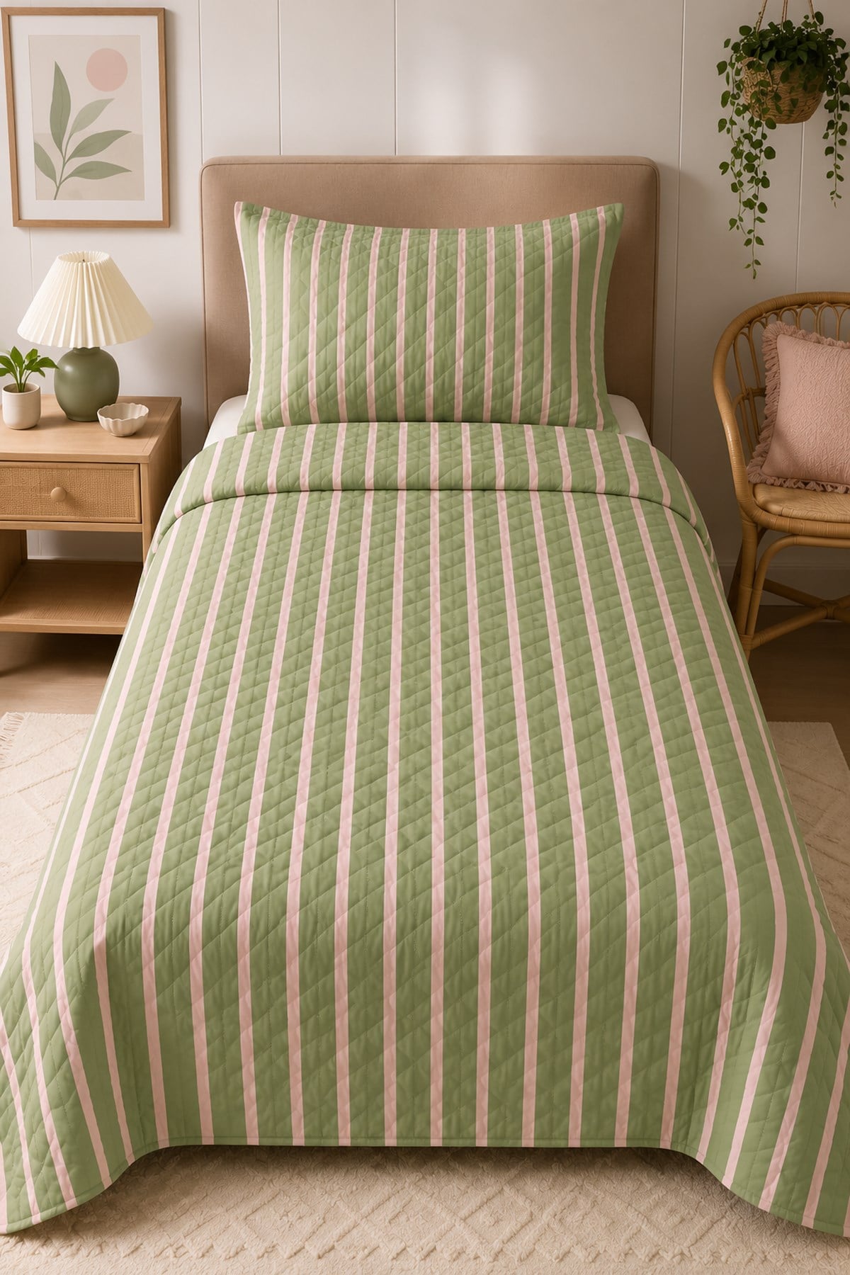 Evdek Genç Odası Tek Kişilik Pike Takımı 160X230 6ETD1 - 7064458