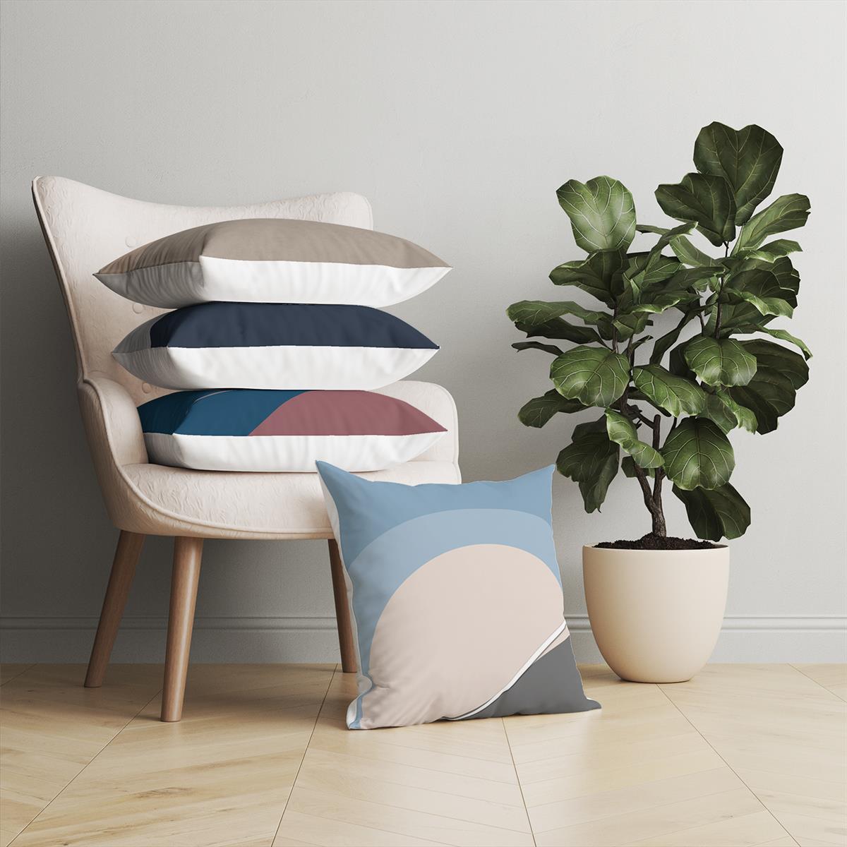 Evdek Geometric 4'lü Kırlent Kılıfı Ds17 45x45 Cm