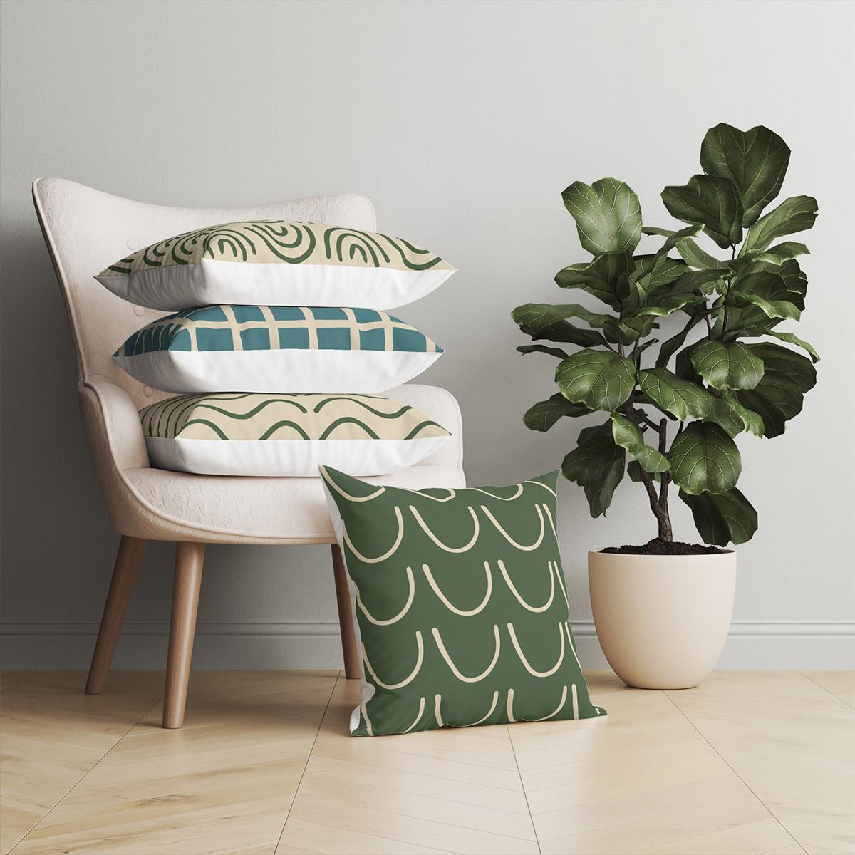Evdek Geometric 4'lü Kırlent Kılıfı Ds11 45x45 Cm