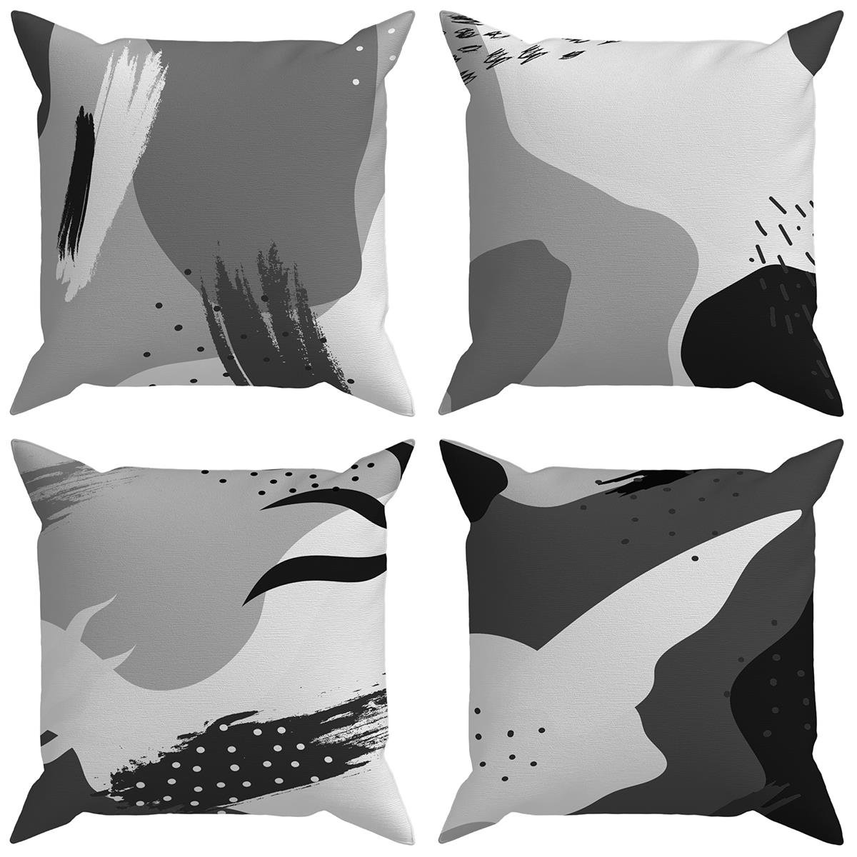 Evdek Geometric 4'lü Kırlent Kılıfı Ds15 45x45 Cm