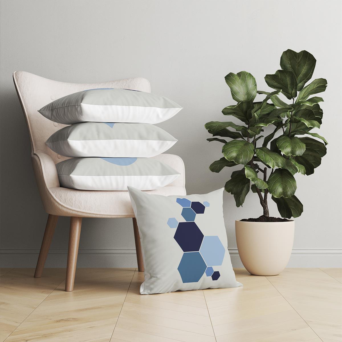 Evdek Geometric 4'lü Kırlent Kılıfı Ds27 45x45 Cm