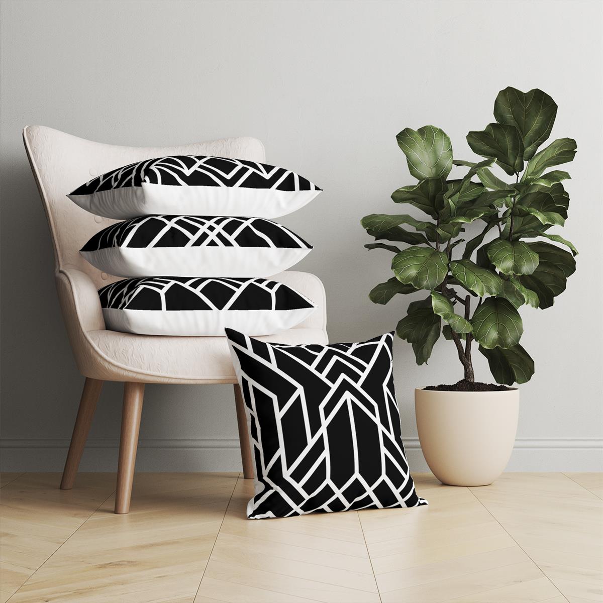 Evdek Geometric 4'lü Kırlent Kılıfı Ds24 45x45 Cm