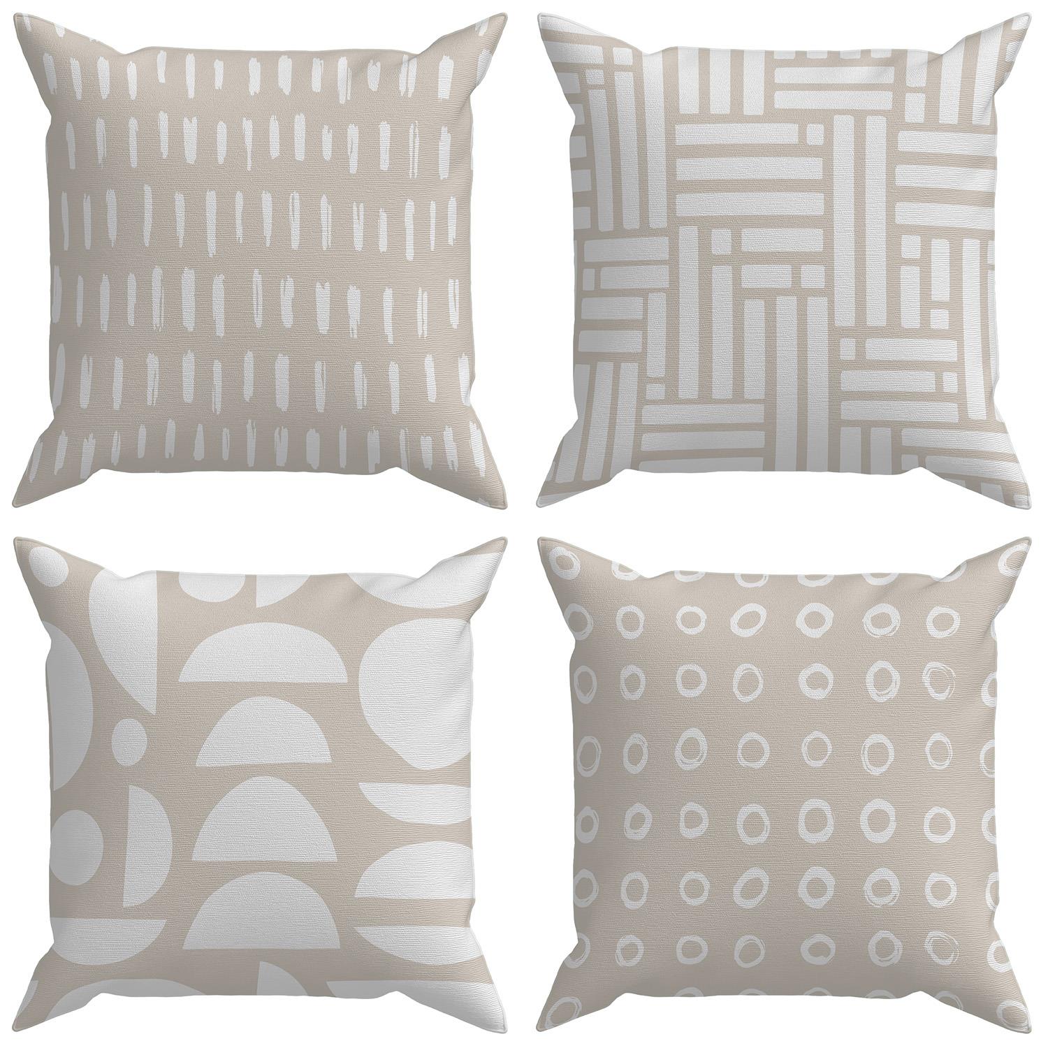 Evdek Geometric 4'lü Kırlent Kılıfı Ds36