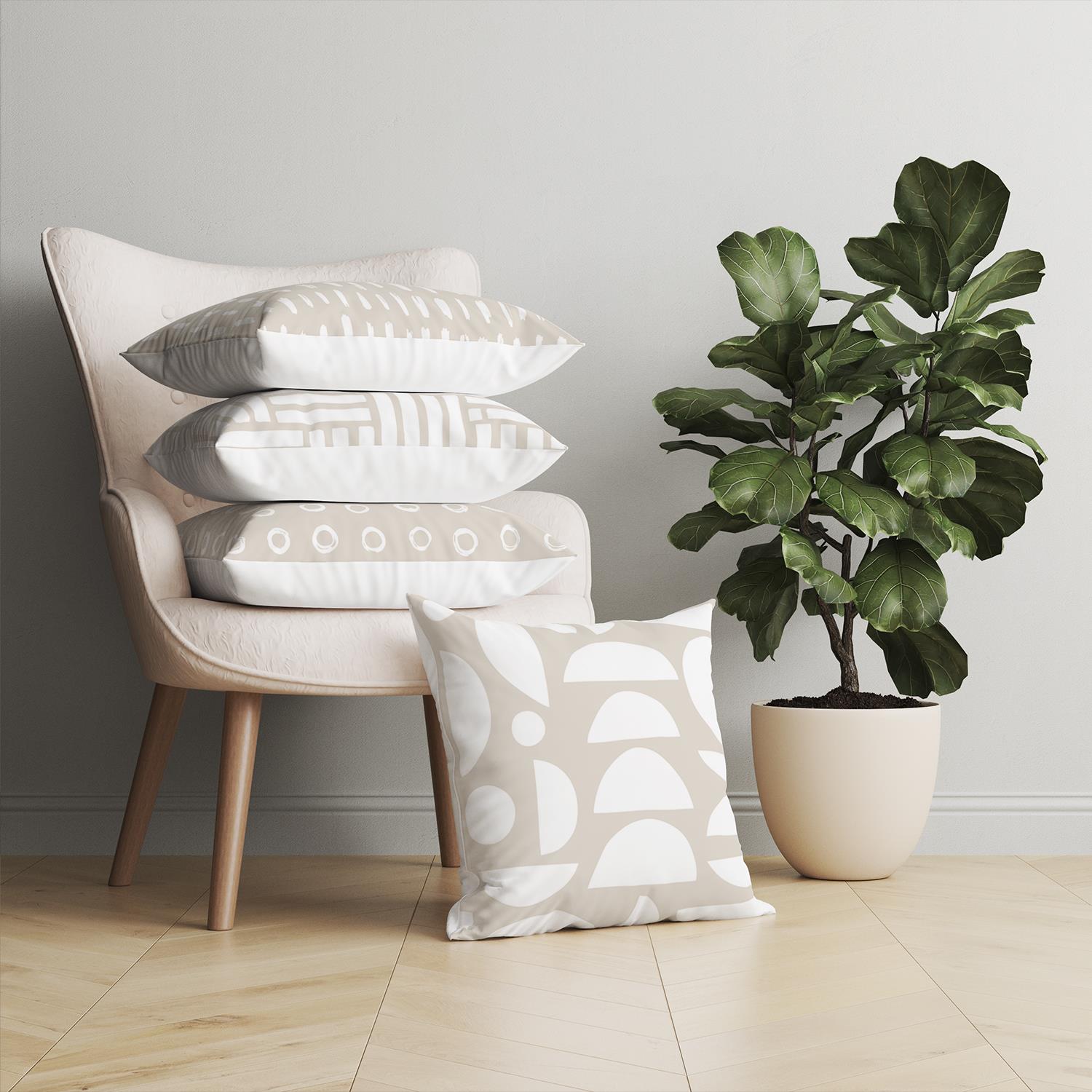 Evdek Geometric 4'lü Kırlent Kılıfı Ds36