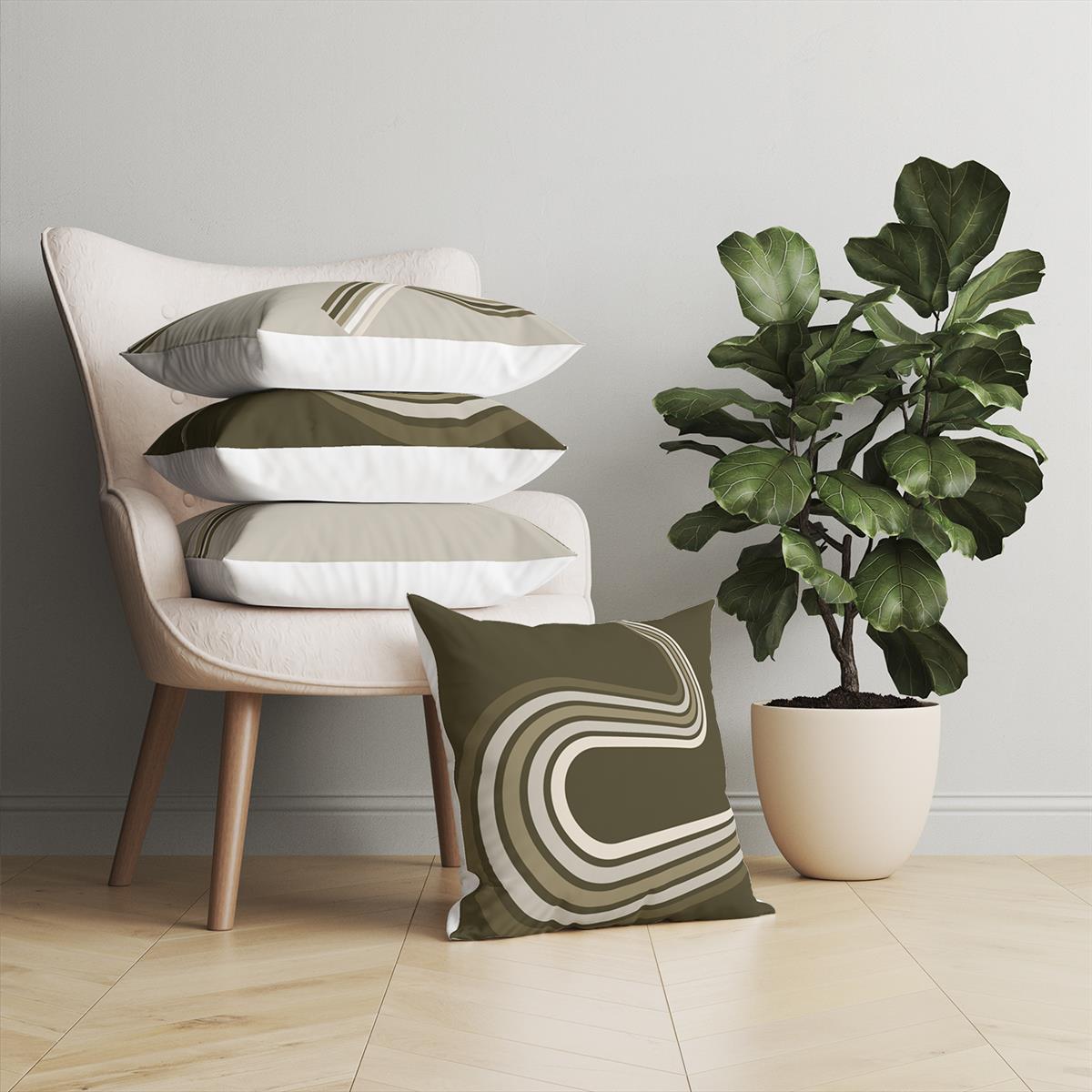 Evdek Geometric 4'lü Kırlent Kılıfı Ds30 45x45 Cm