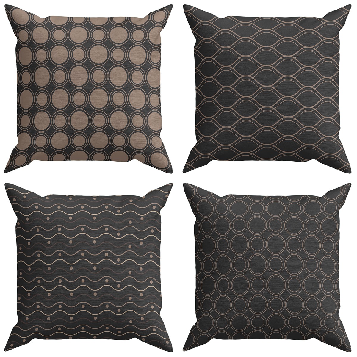 Evdek Geometric 4'lü Kırlent Kılıfı Ds4 45x45 Cm