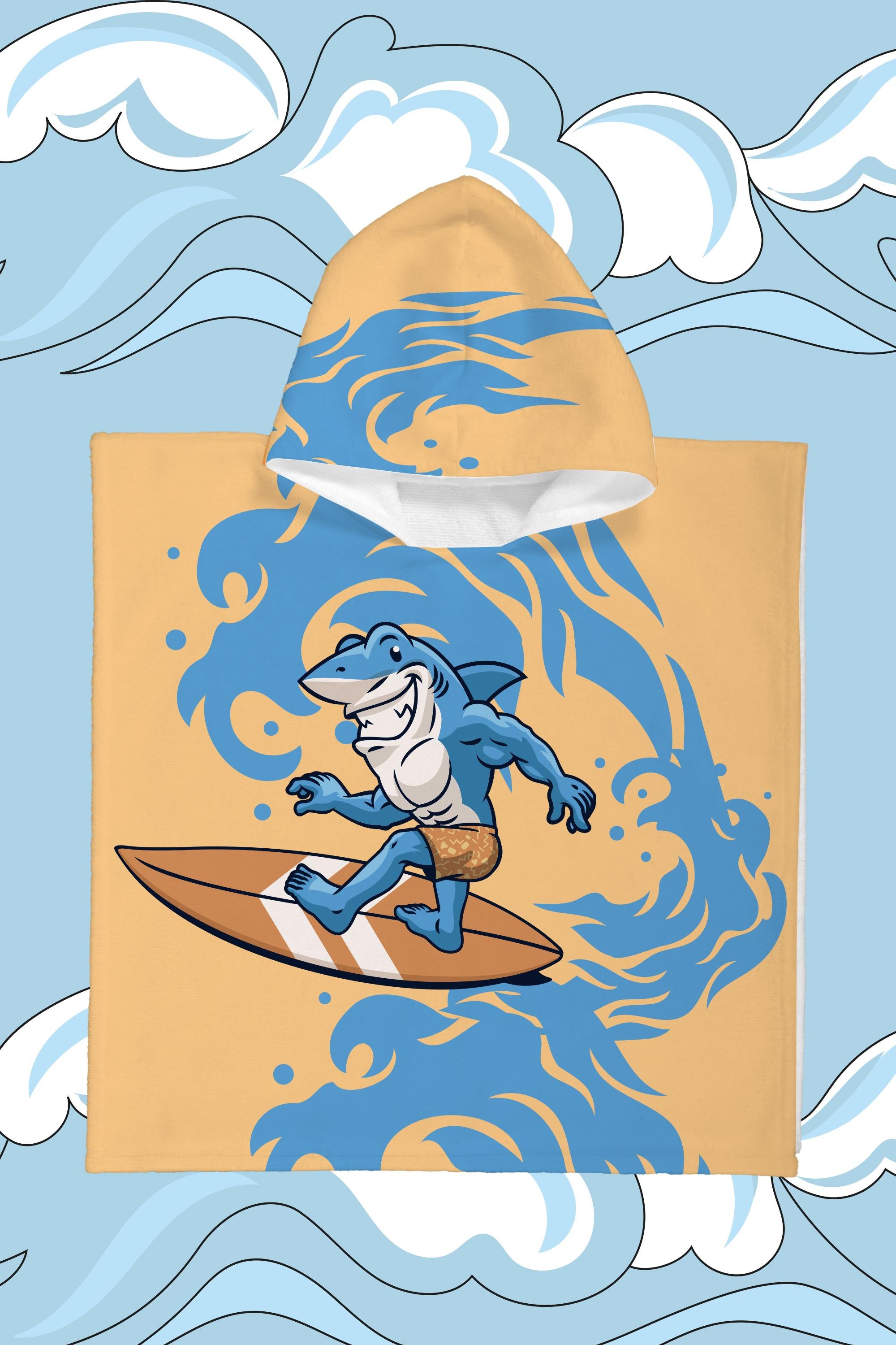 Evdek King Of Surfing Çocuk Panço Plaj Havlusu