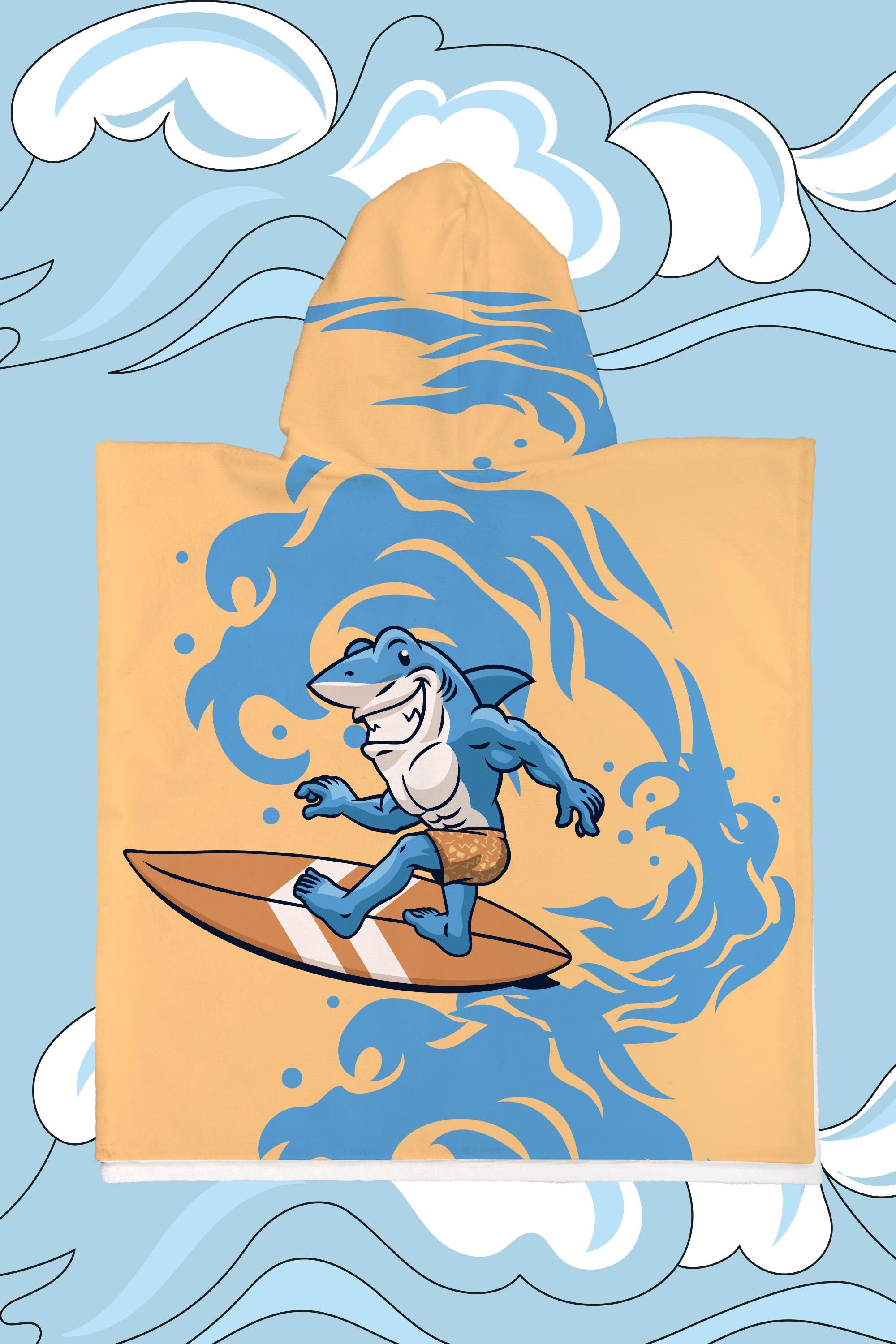 Evdek King Of Surfing Çocuk Panço Plaj Havlusu