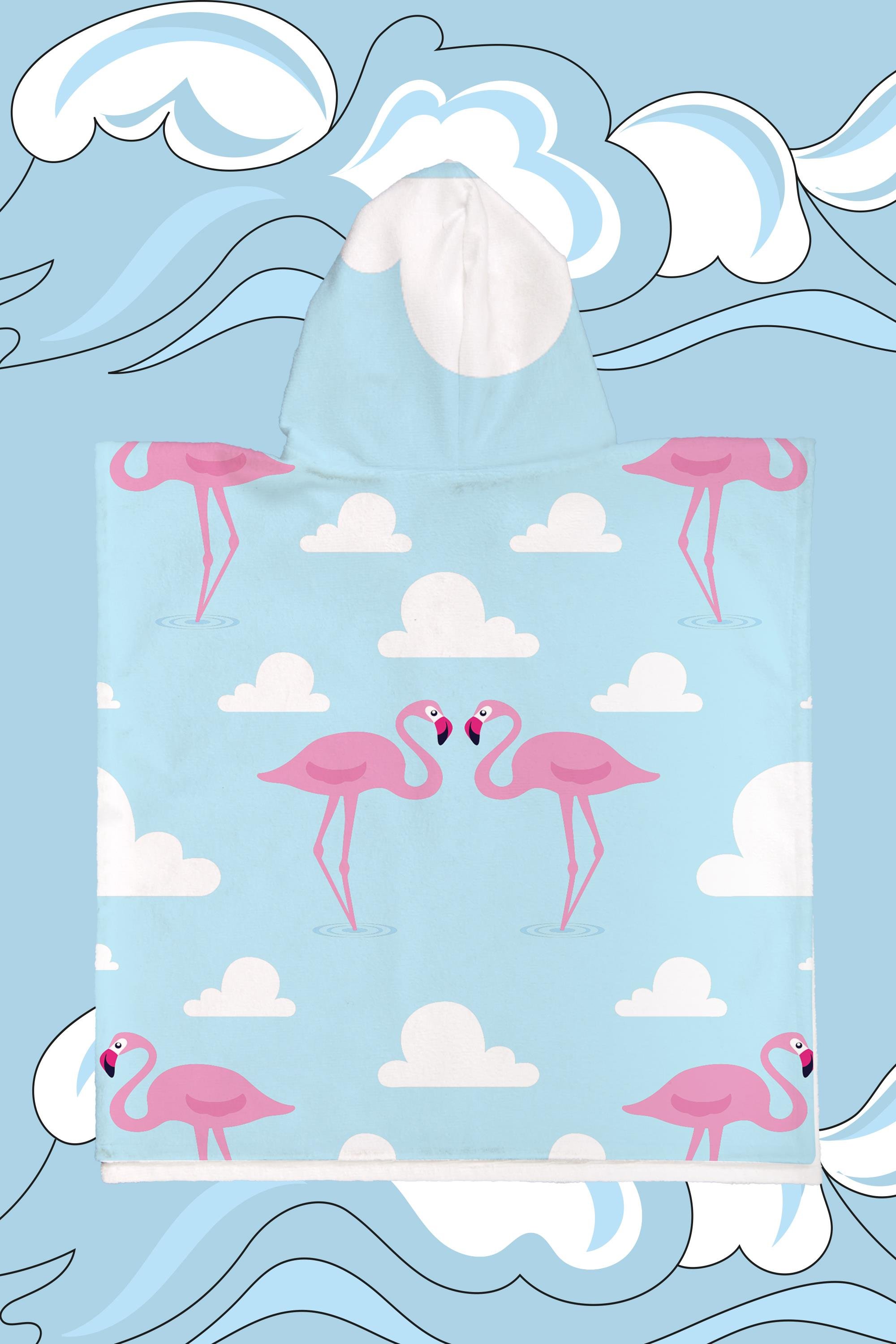 Evdek Pink Wings Çocuk Panço Plaj Havlusu