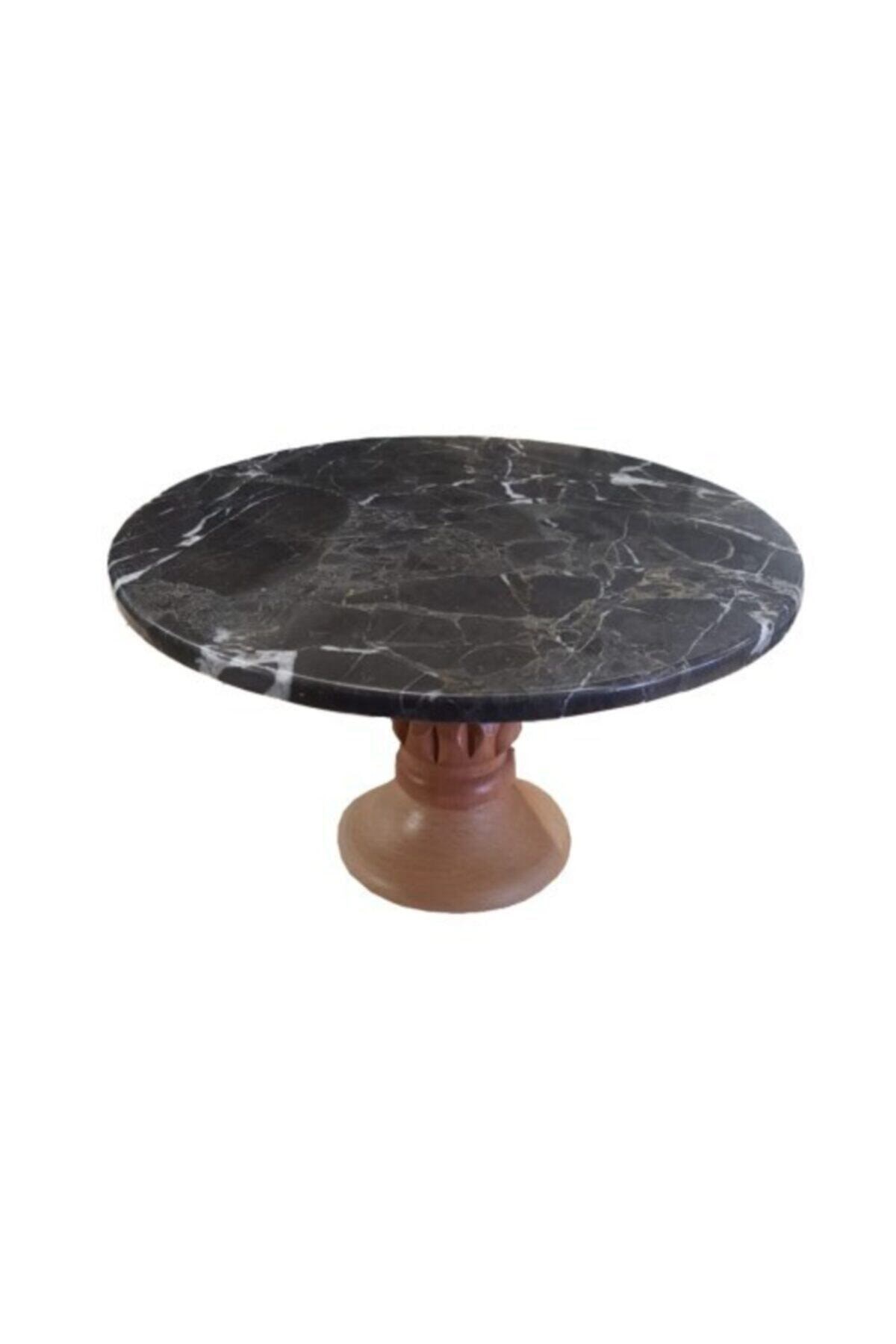 Evdek Siyah Mermer Kek Standı
