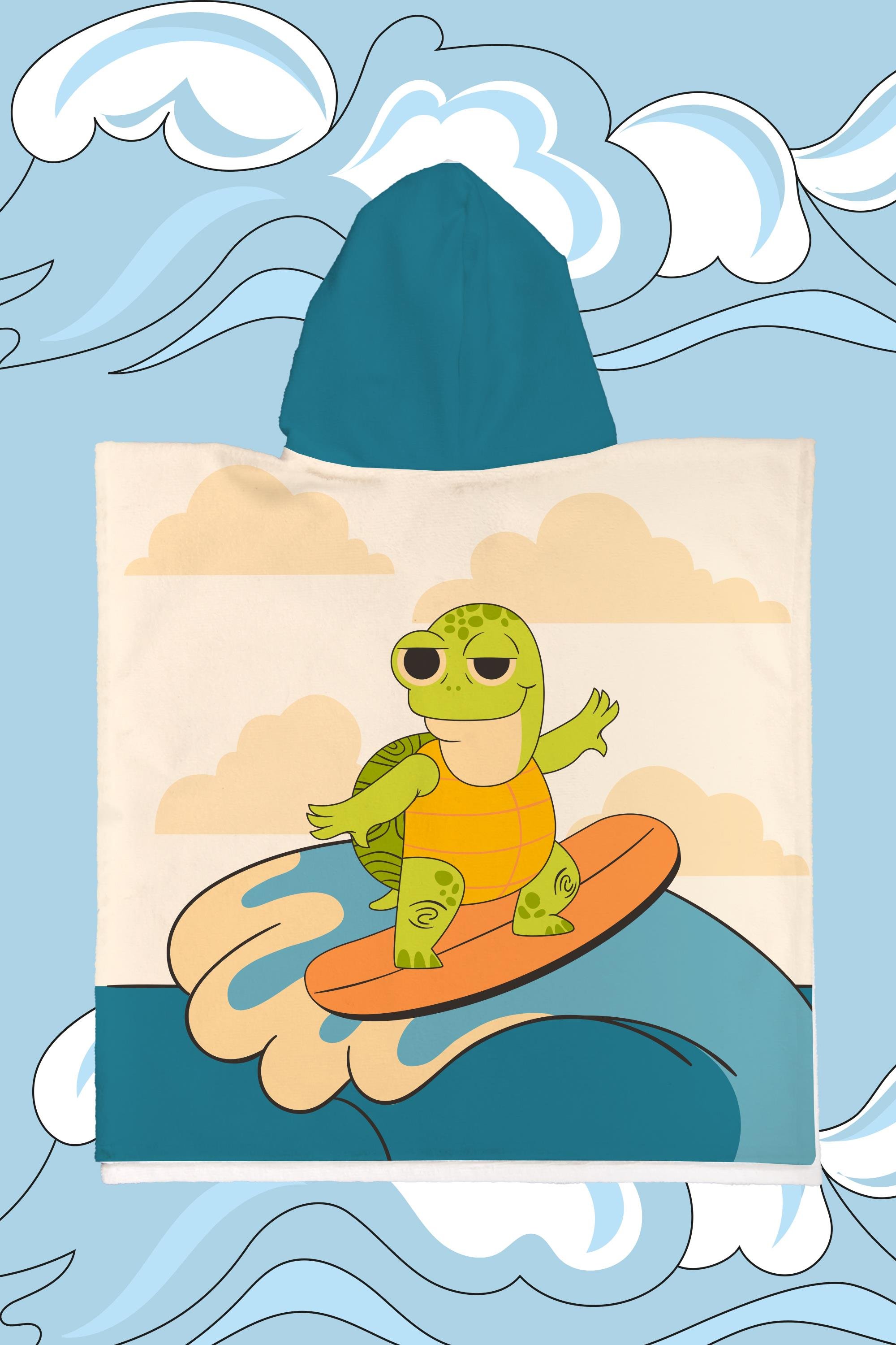 Evdek Slow Surf Çocuk Panço Plaj Havlusu