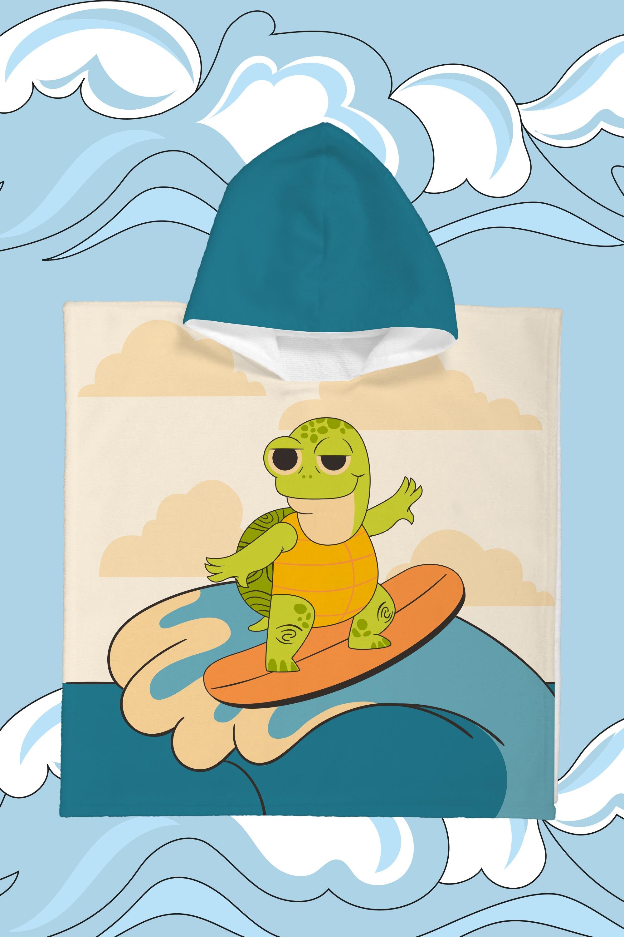 Evdek Slow Surf Çocuk Panço Plaj Havlusu