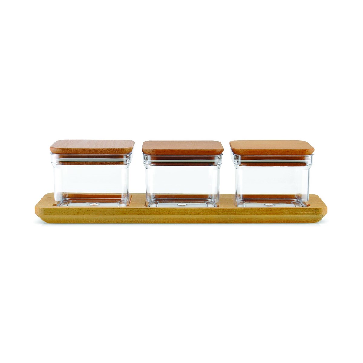 Evdek Standlı 3'lü Saklama Kabı Seti 37x12 Cm