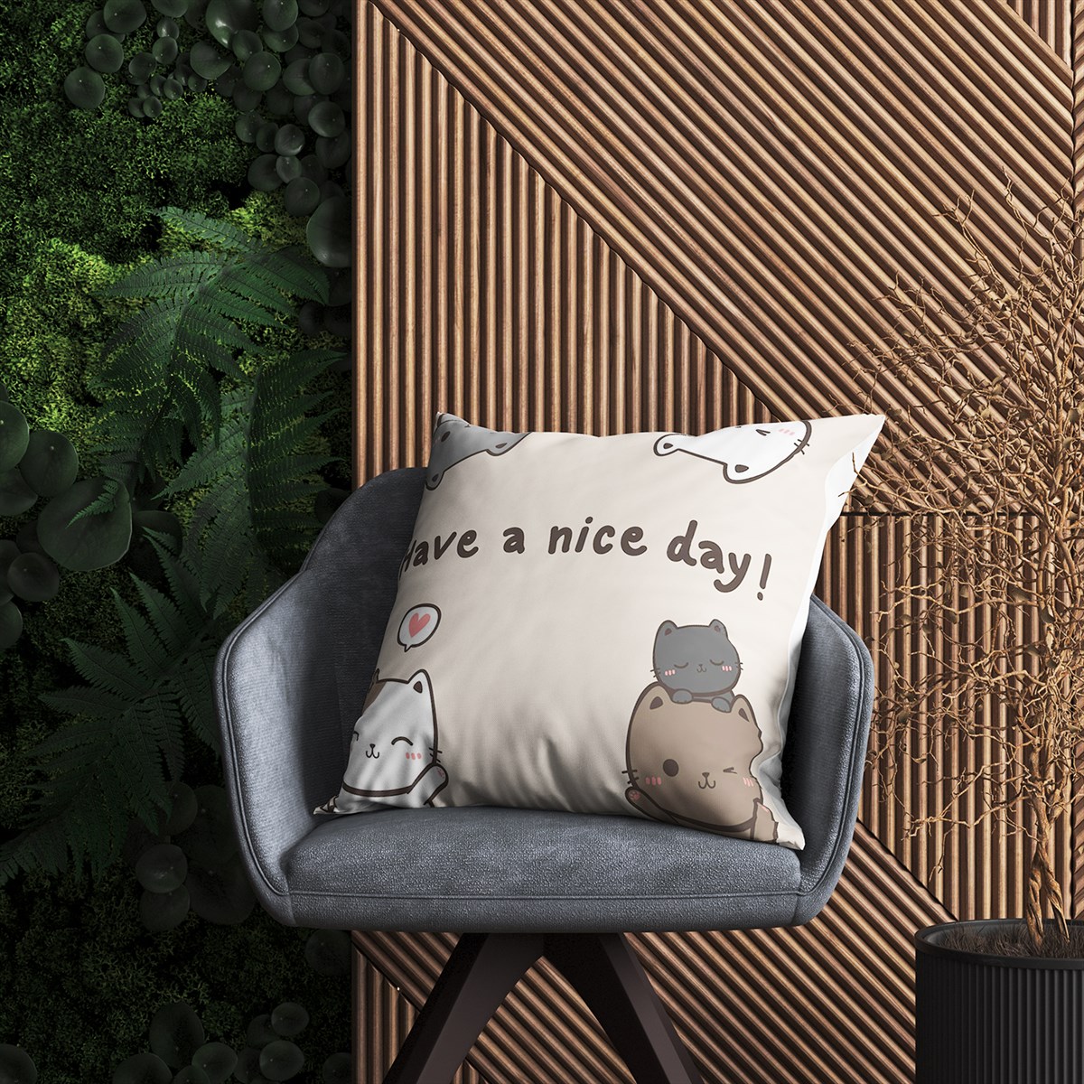 Evdek Sweet Animals Kırlent Kılıfı Ds20 45x45 Cm
