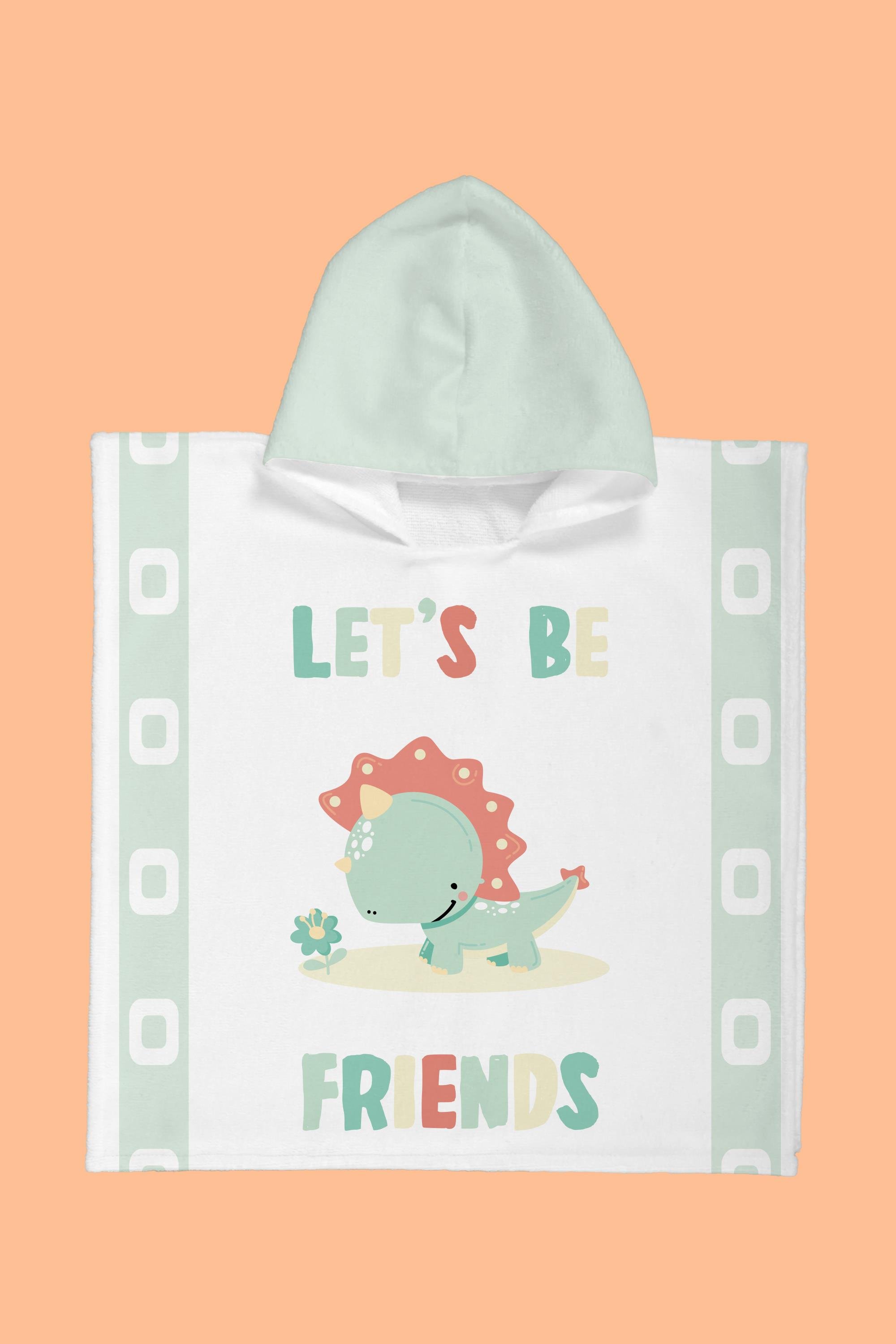 Evdek Tiny Dino Çocuk Panço Plaj Havlusu