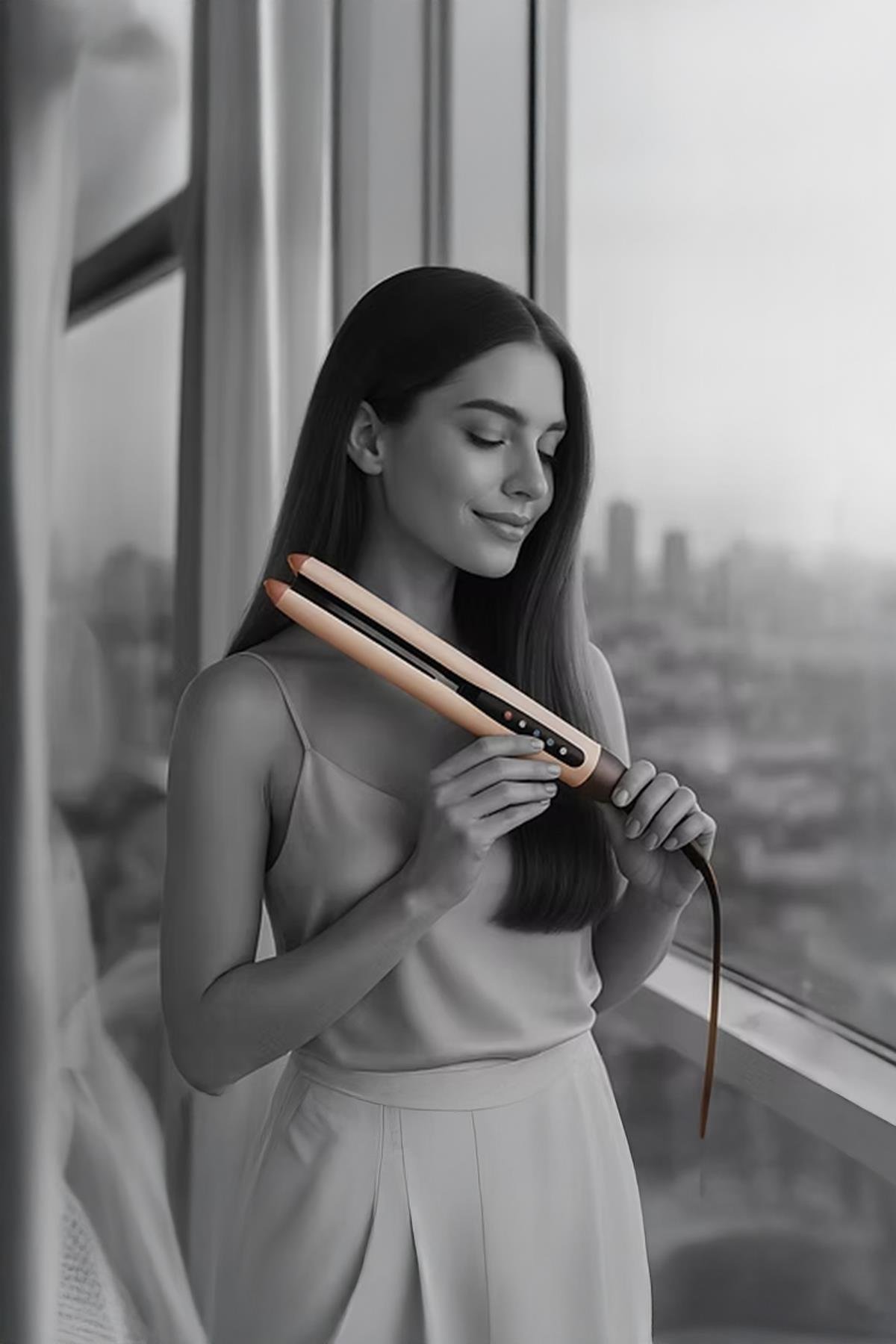 Heisenberg Airstrait Saç Düzleştirici Hava Üflemeli Saç Şekillendirici Saç Maşası Pink