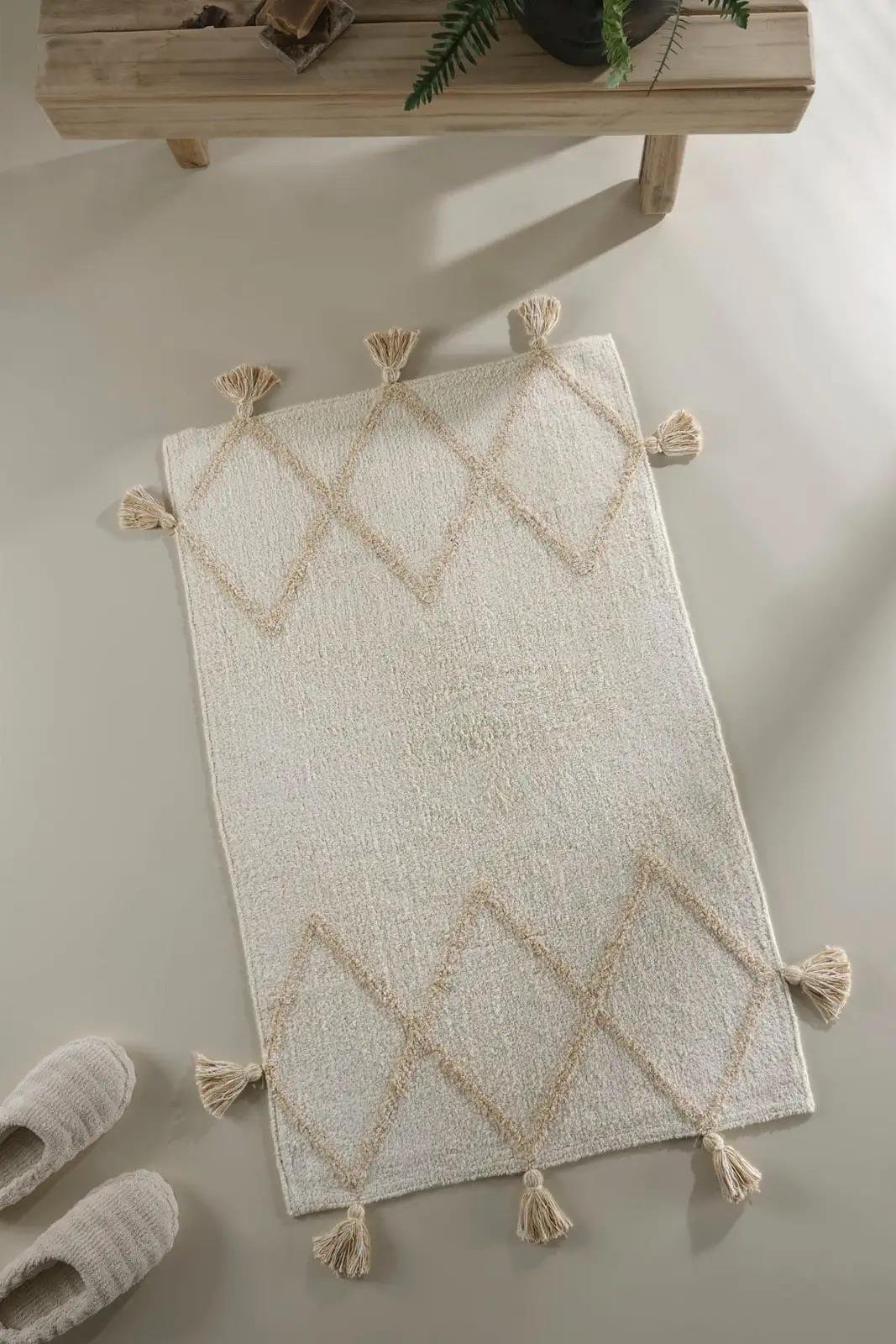 İrya Agnes Banyo Paspası Krem 70x110 Cm